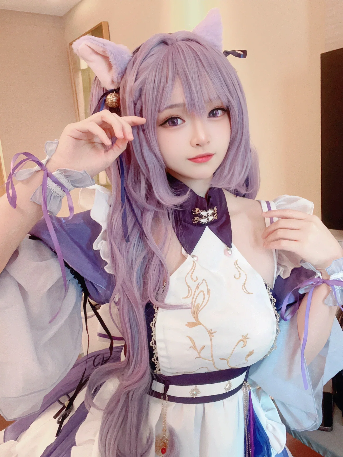 [Keqing cosplay] Genshin Impact Maid Outfit: Another Interpretation of the Animal Ears Look