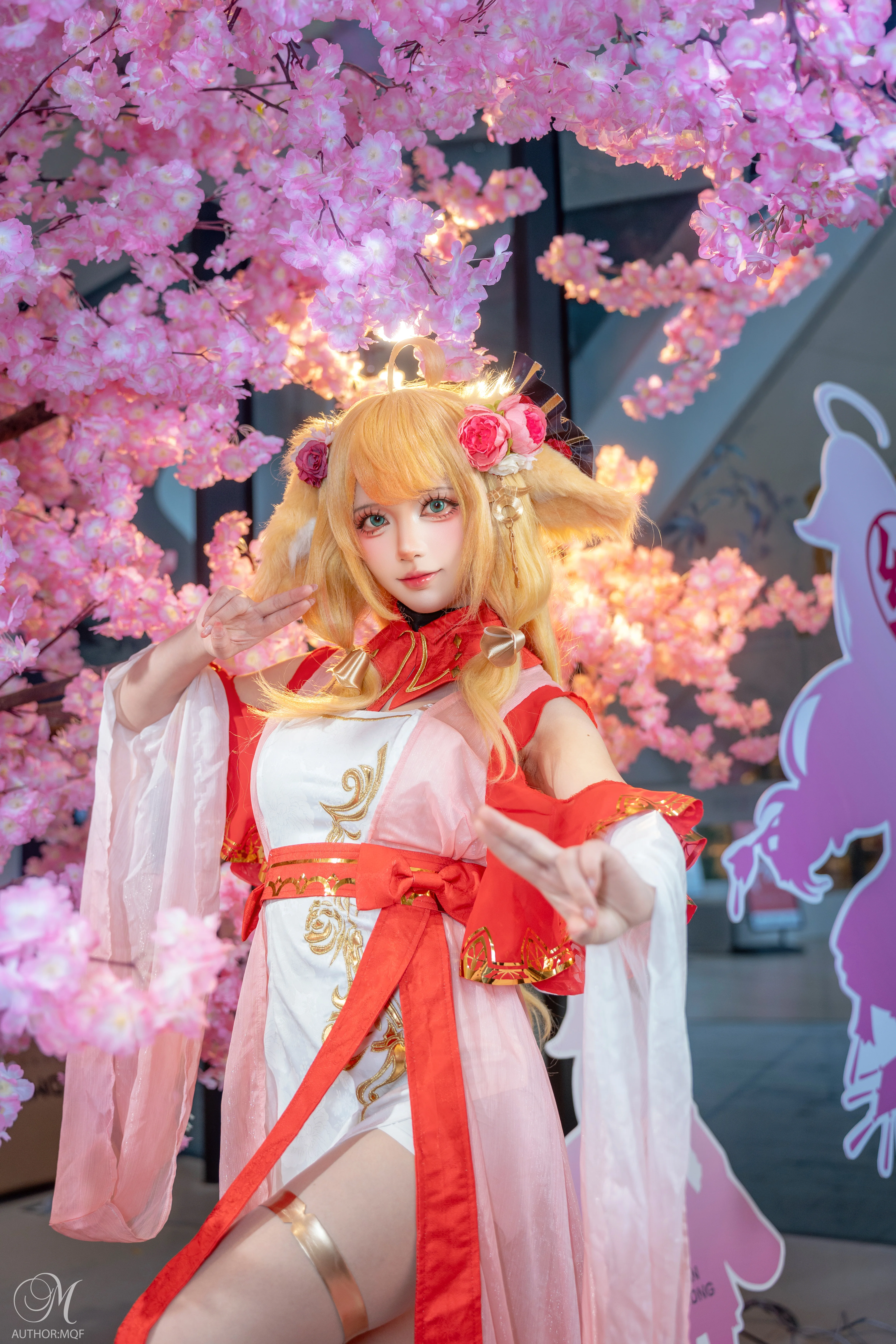 【涂山红红cos】狐妖小红娘，化身樱花树下的涂山之主