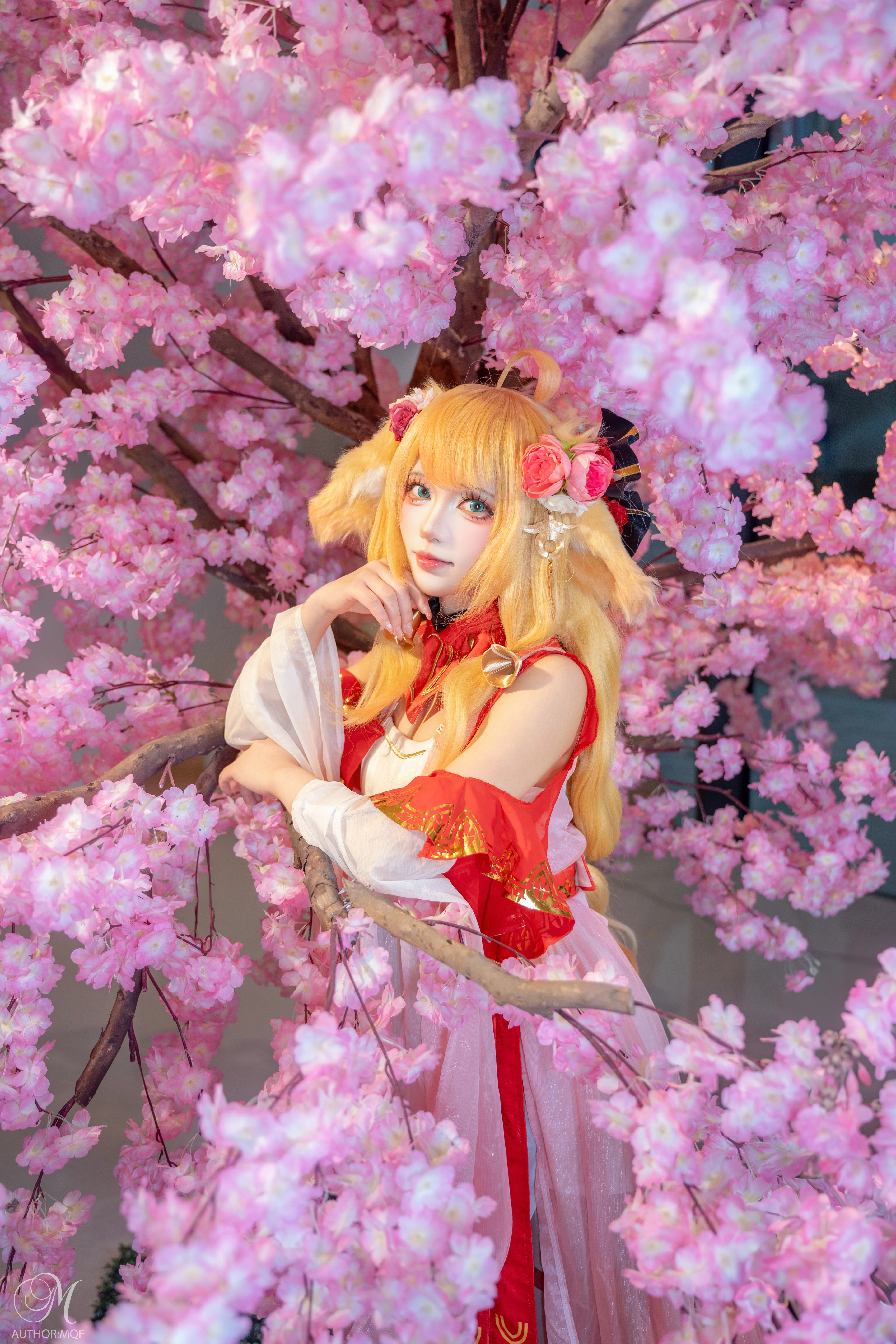 【涂山红红cos】狐妖小红娘，化身樱花树下的涂山之主 - 第 5 张