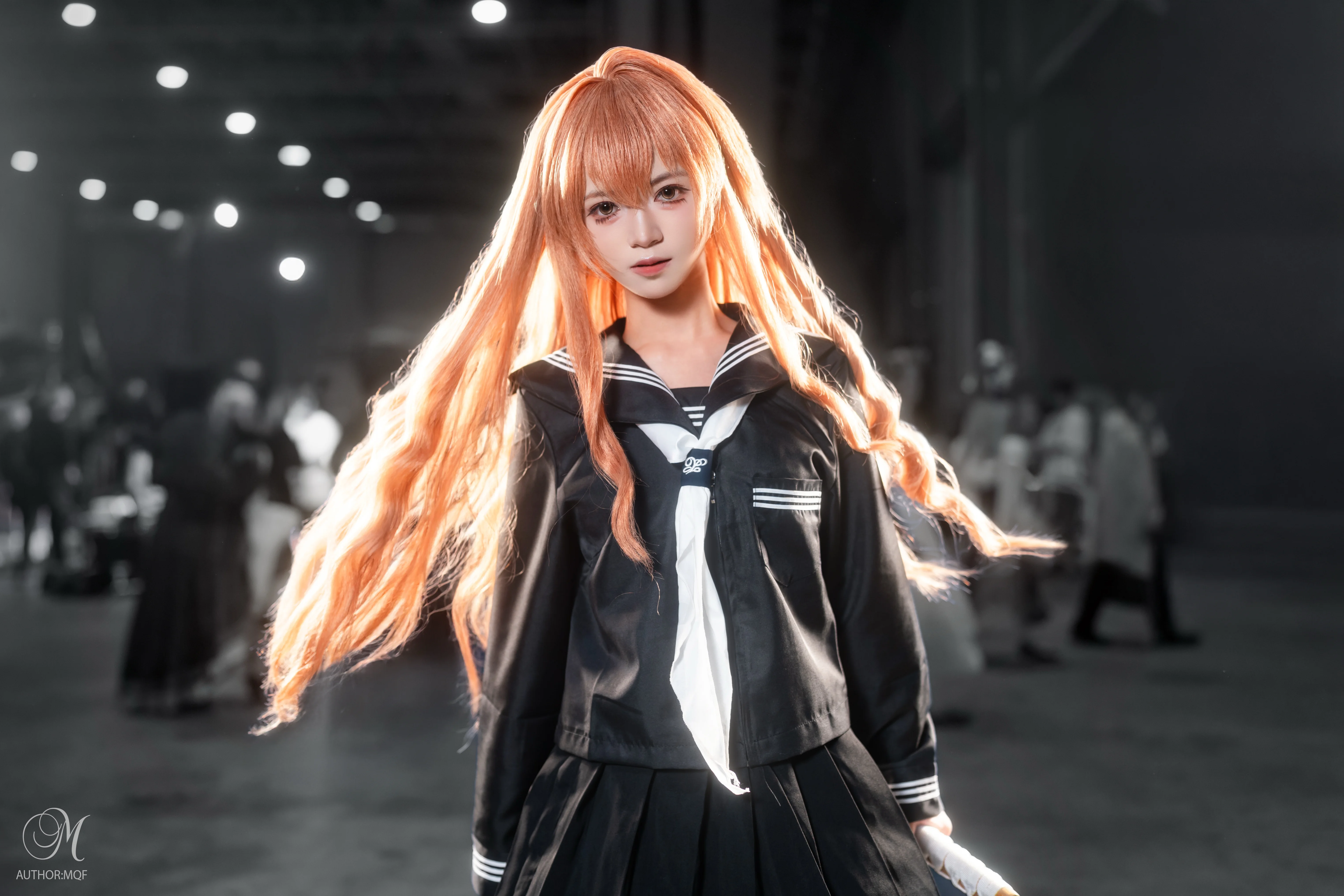 【逢坂大河cos】龙与虎经典黑水手服搭配木刀，漫展场照来啦 - 第 2 张