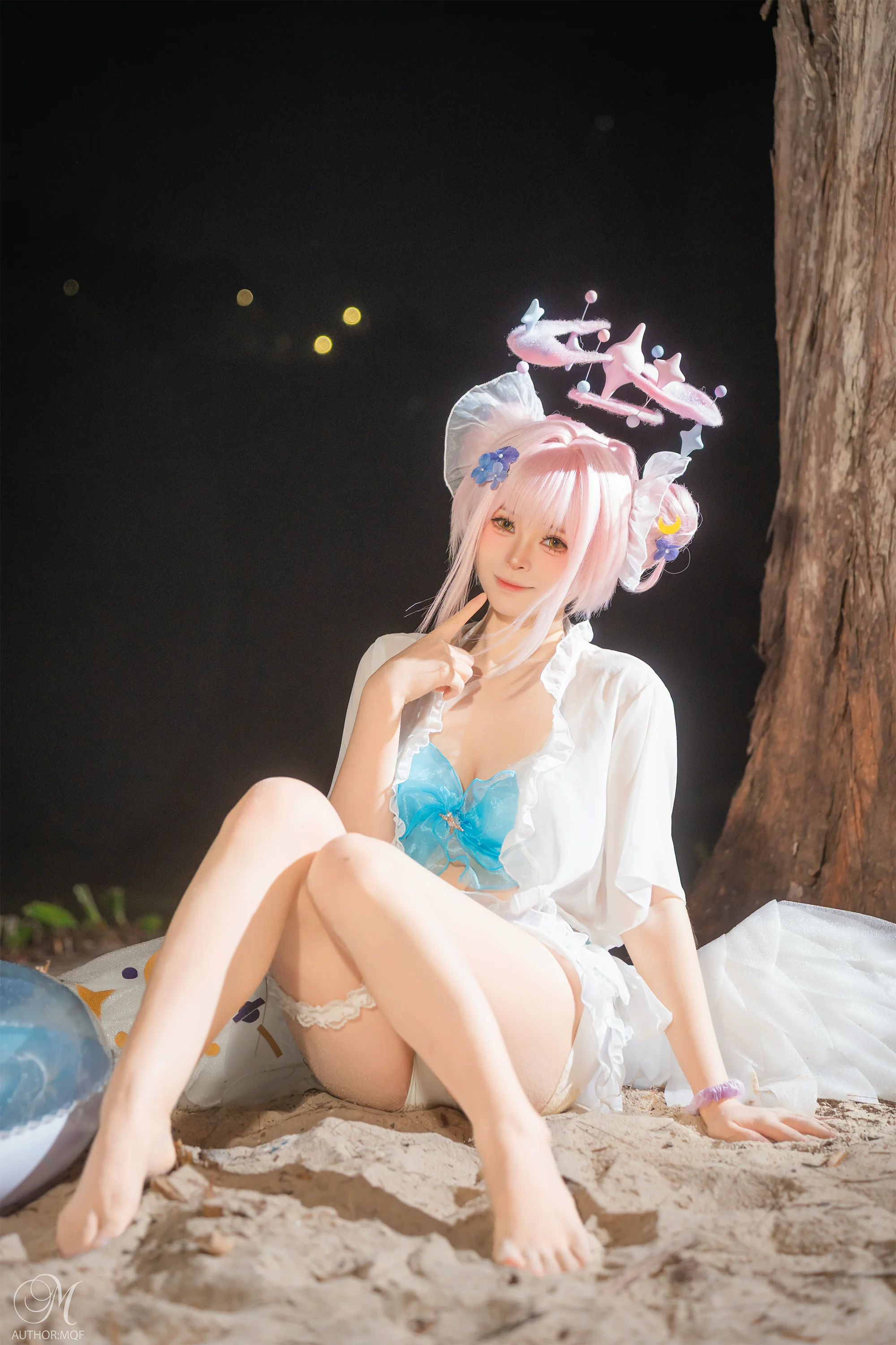 【聖園未花cos】蔚藍檔案夏夜海邊的記錄 - 第 1 張