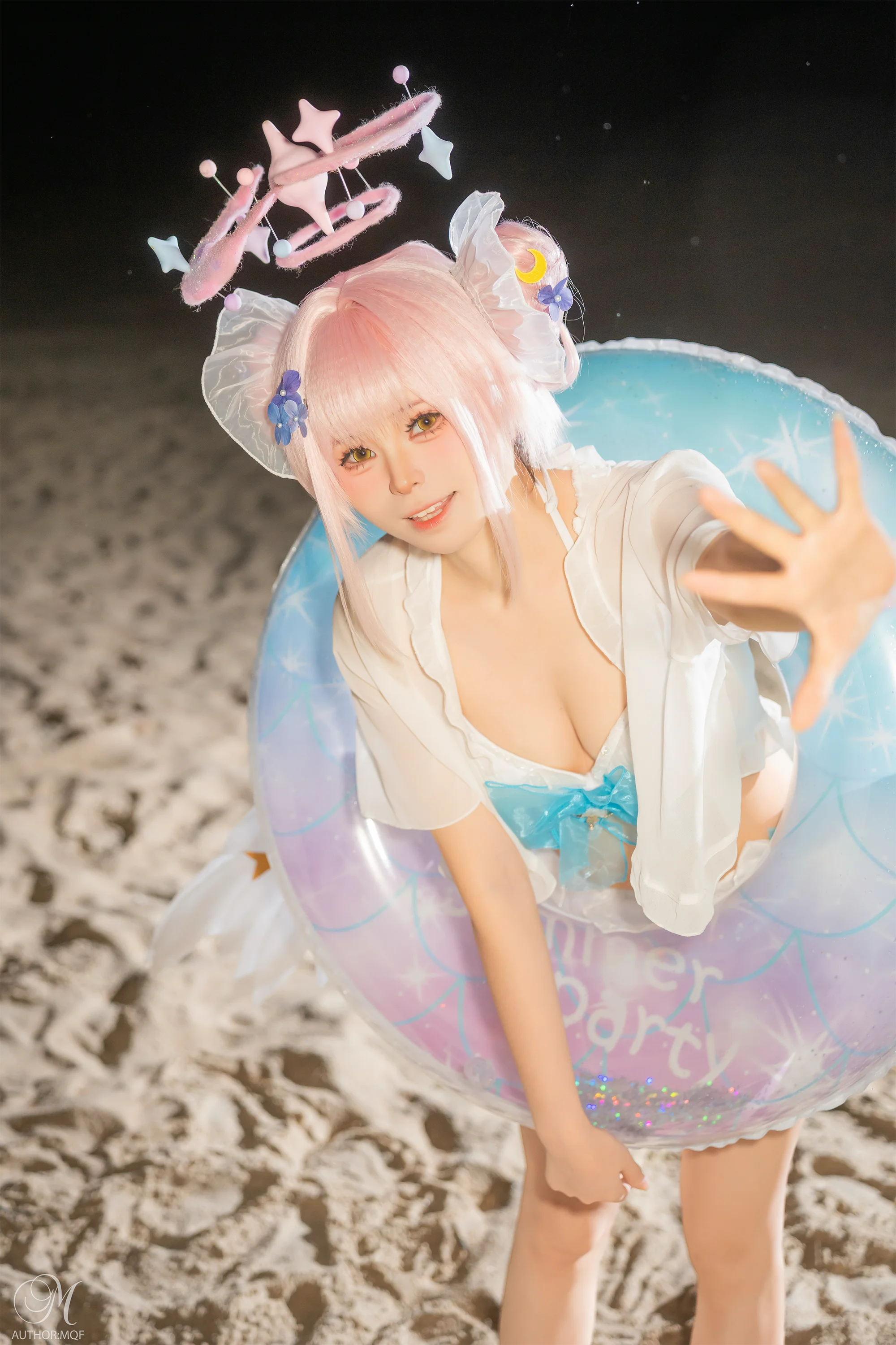 【聖園未花cos】蔚藍檔案夏夜海邊的記錄