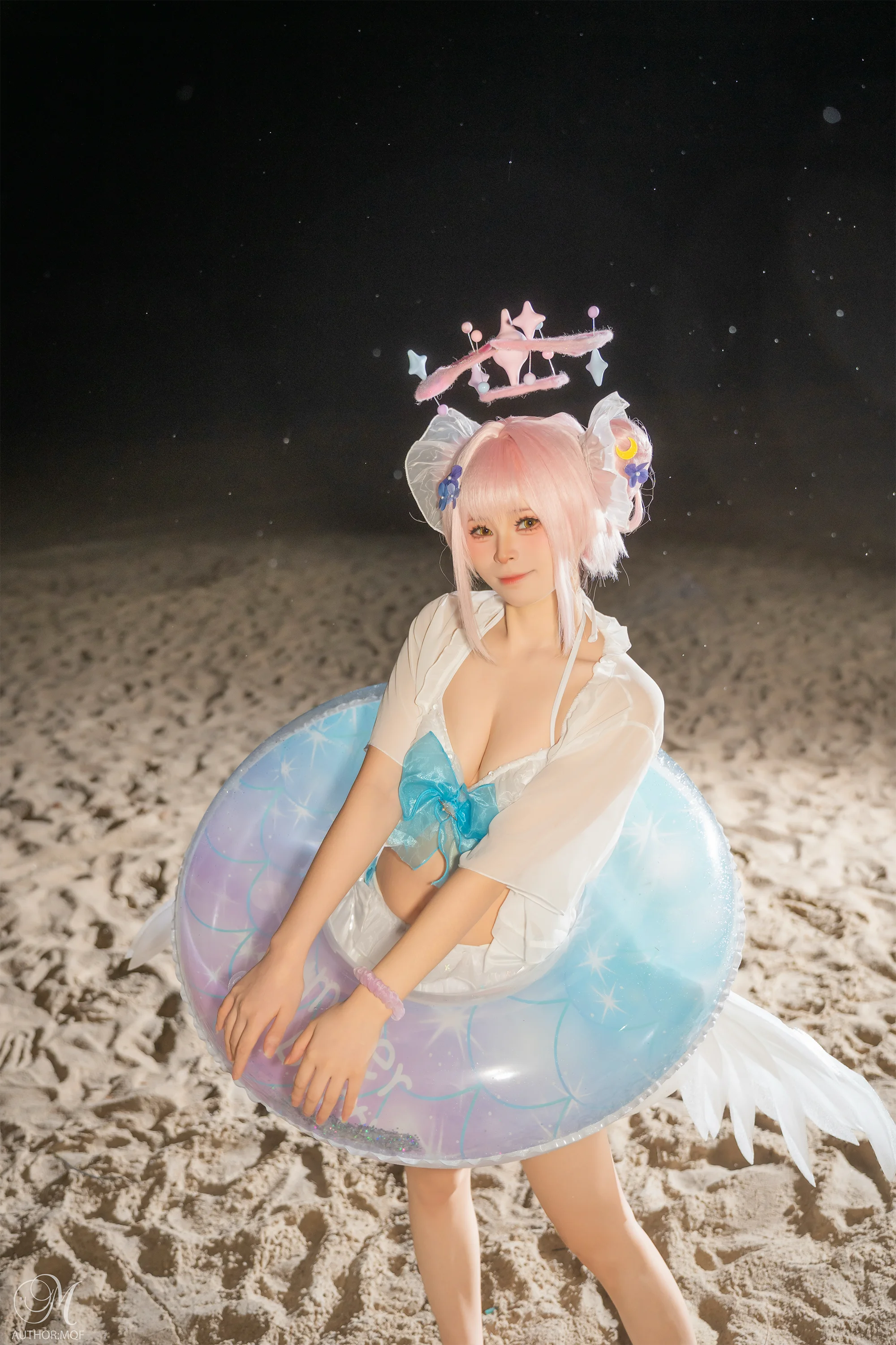 【聖園未花cos】蔚藍檔案夏夜海邊的記錄 - 第 4 張