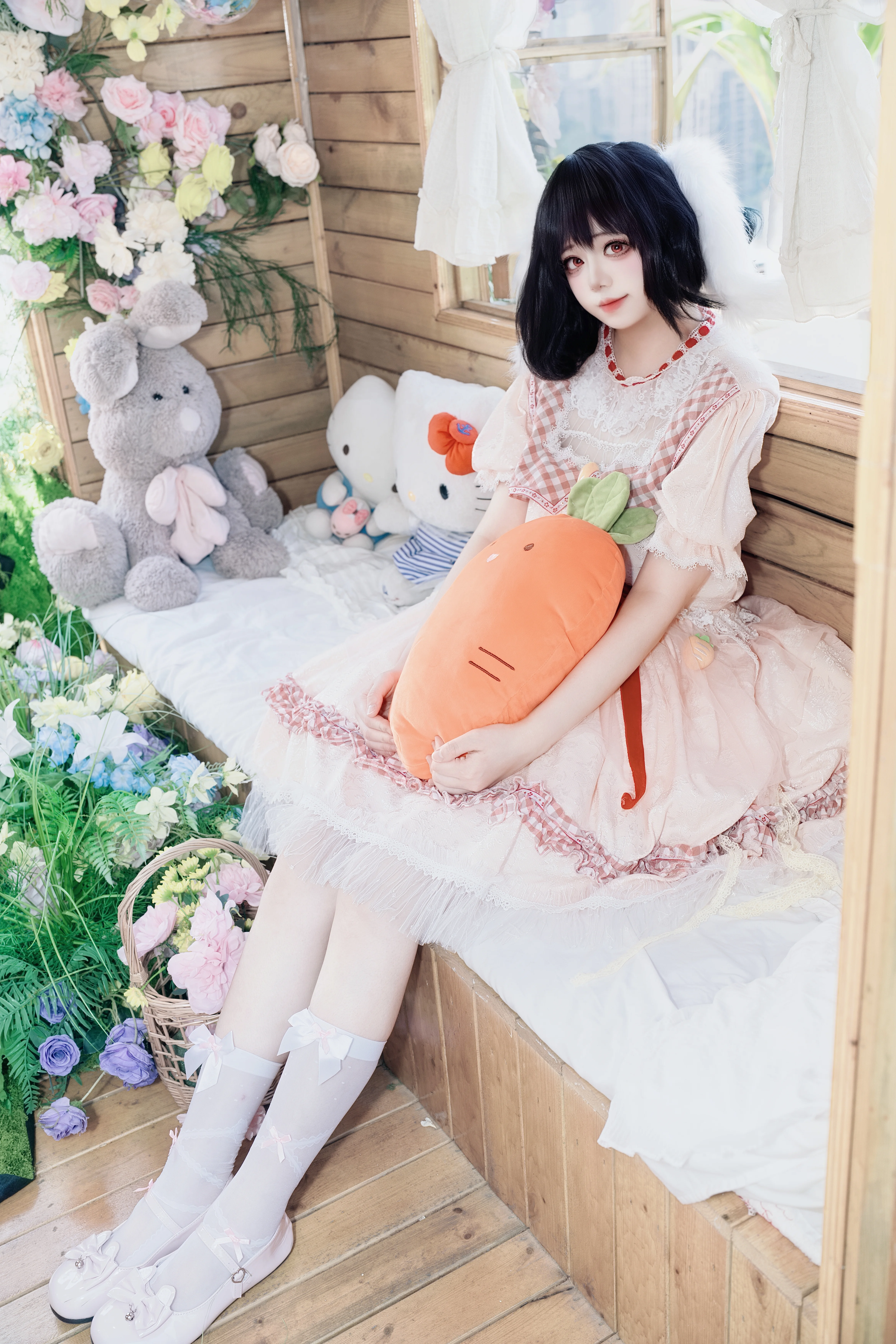 【因幡帝cos】东方project的狡黠兔耳少女来啦 - 第 1 张