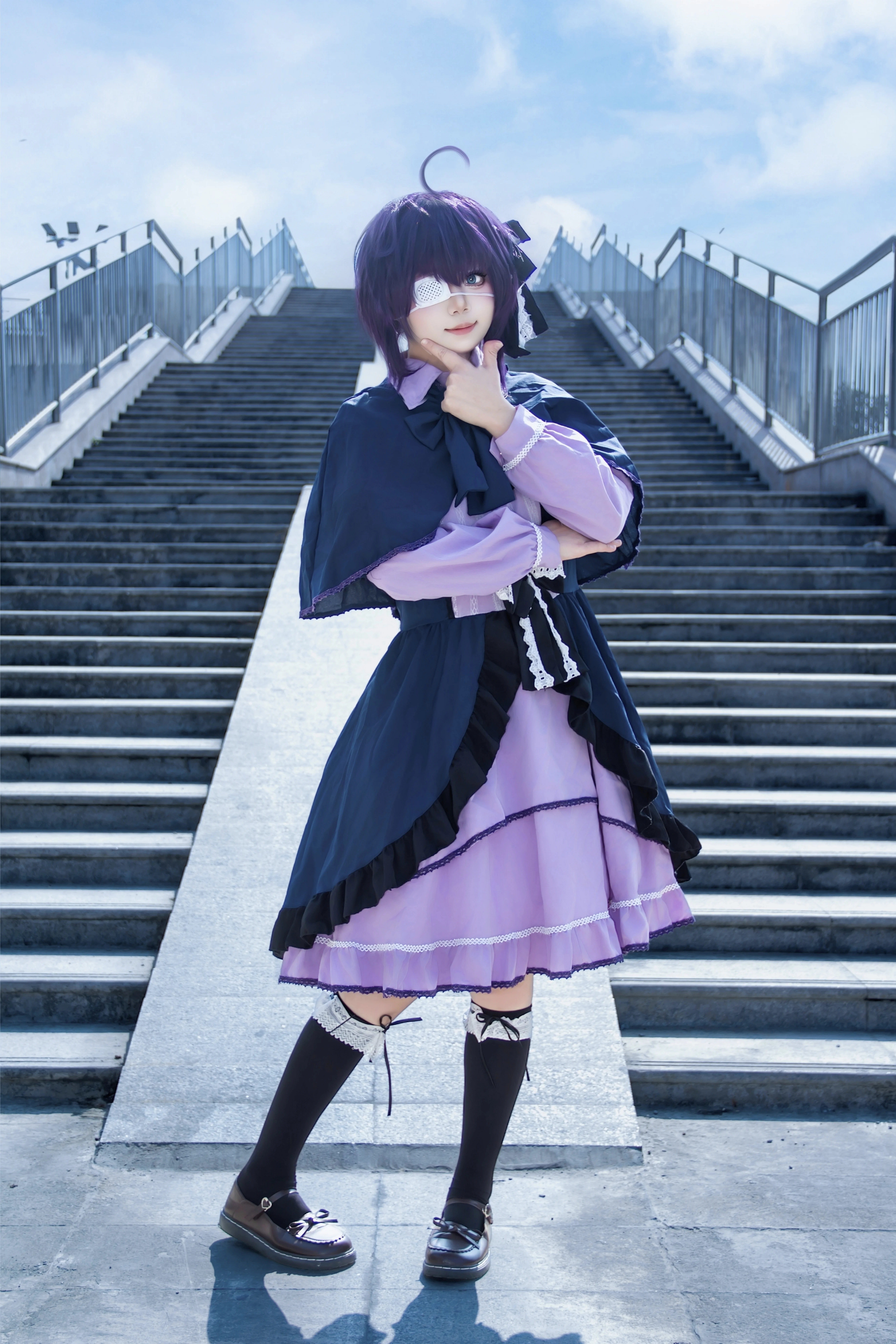 【小鳥遊六花 コスプレ】階段の上の邪王真眼が一番輝く - 9 枚目