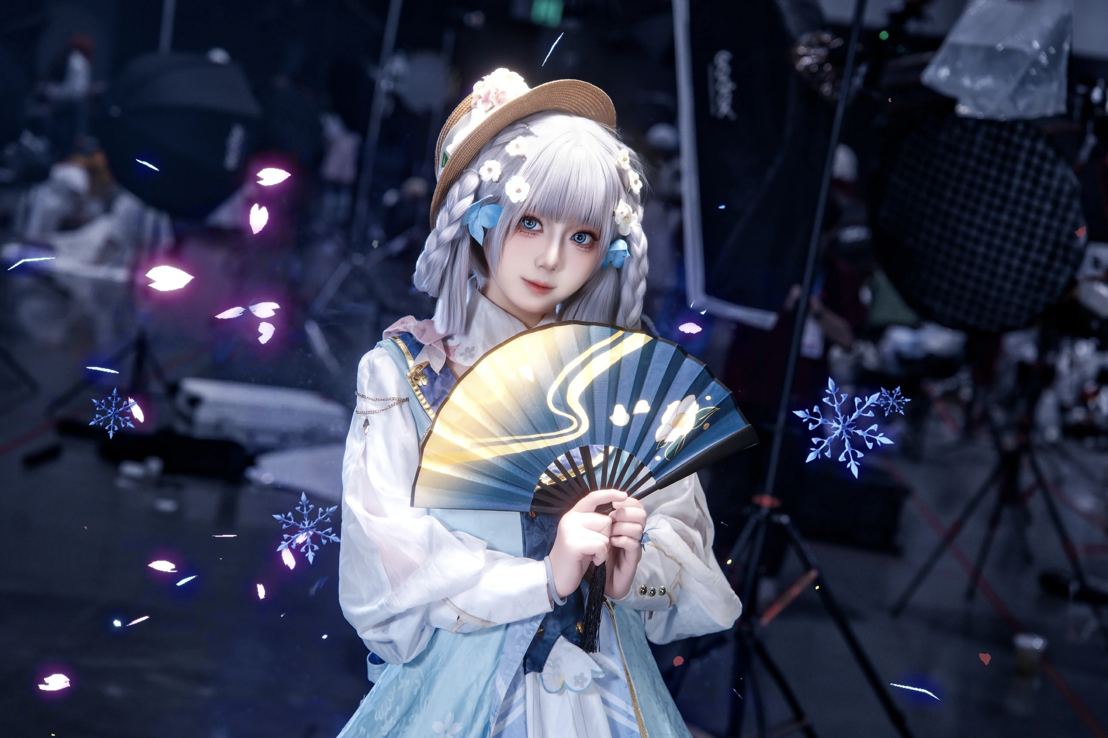 【神里綾華 コスプレ】稲妻の白鷺の姫君、氷霜の力よ咲き誇れ - 1 枚目