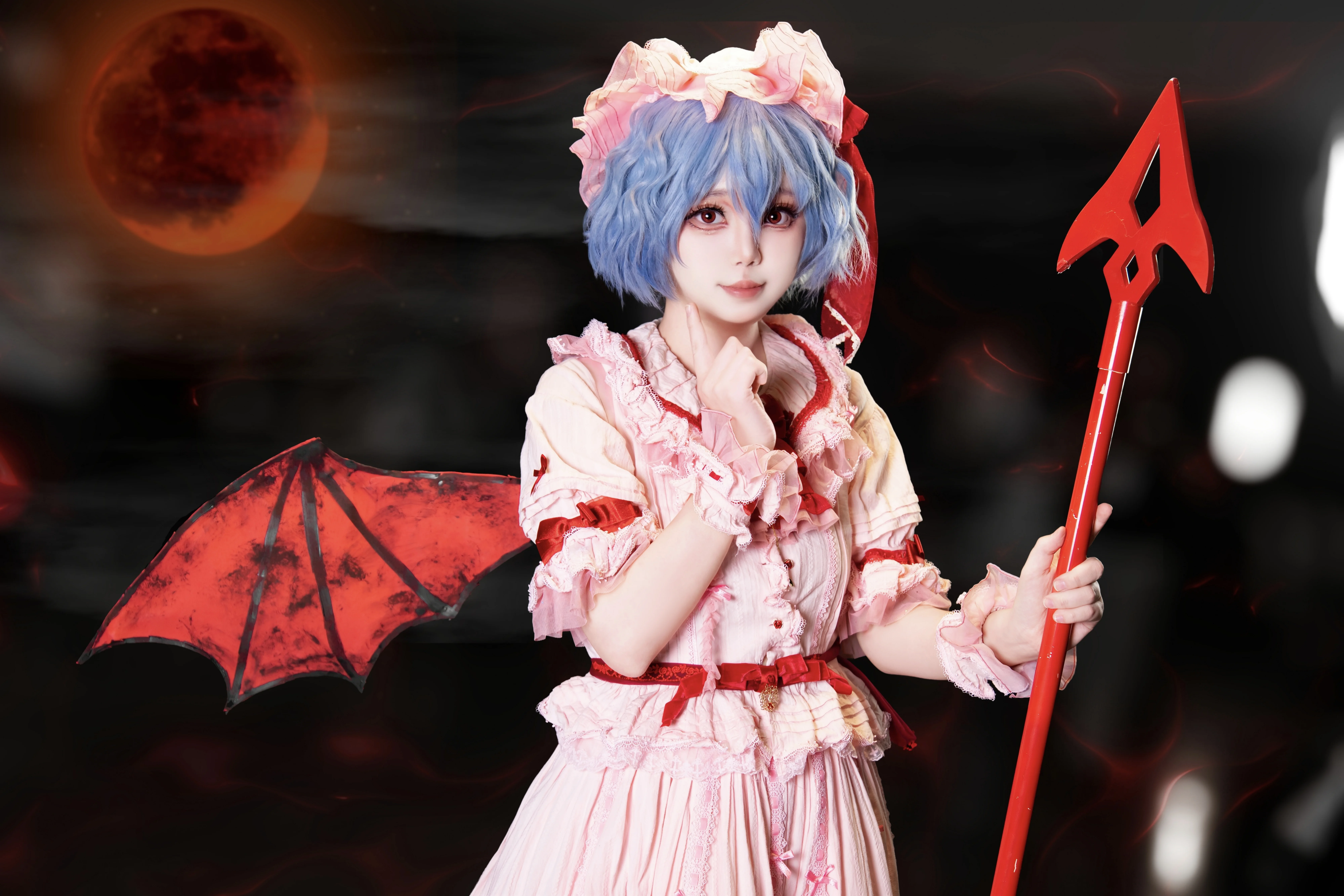 【レミリアコスプレ】東方Projectの紅魔館の主スタイル表現