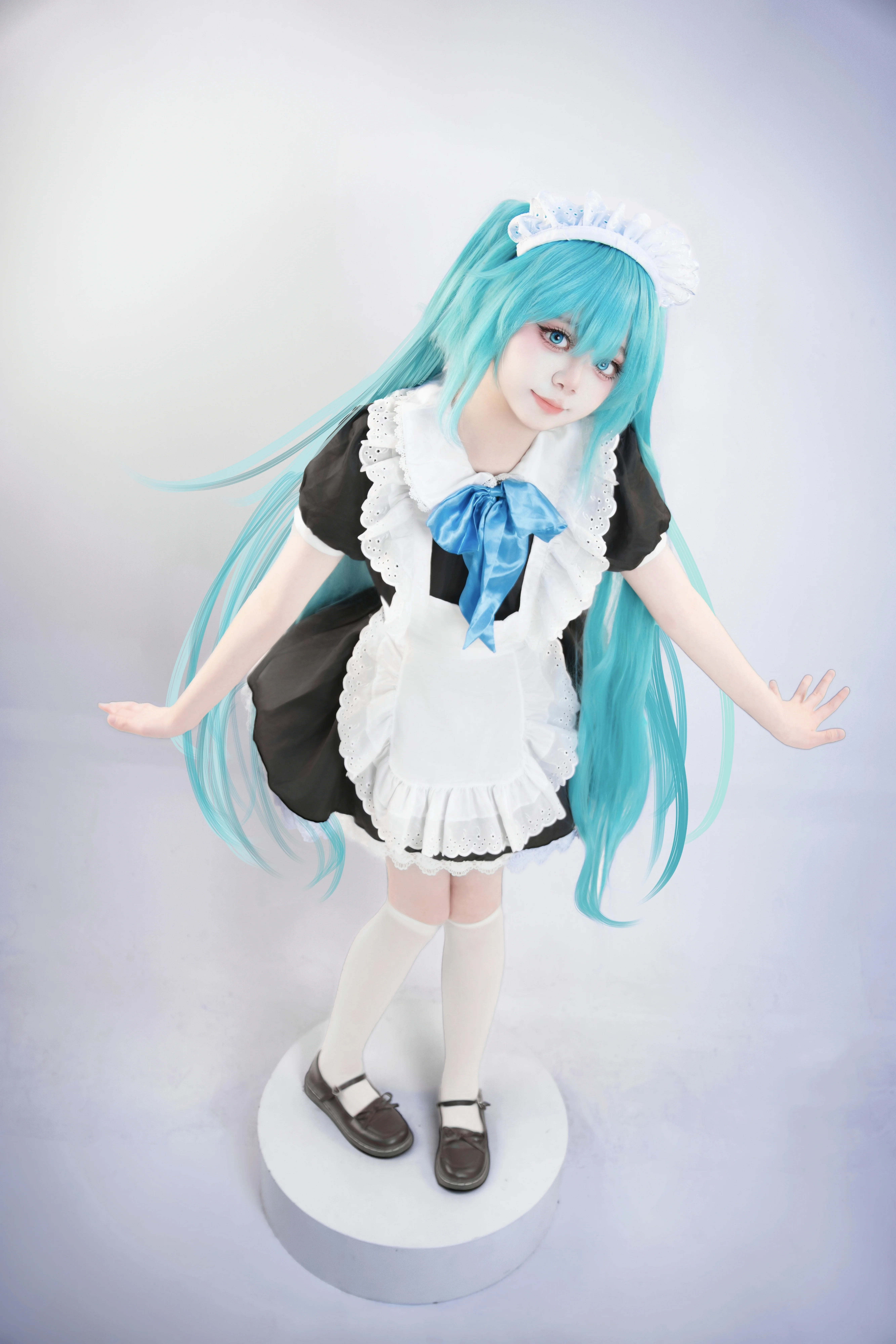 【初音未來cos】穿上黑白女僕裝，今天為您服務 - 第 4 張