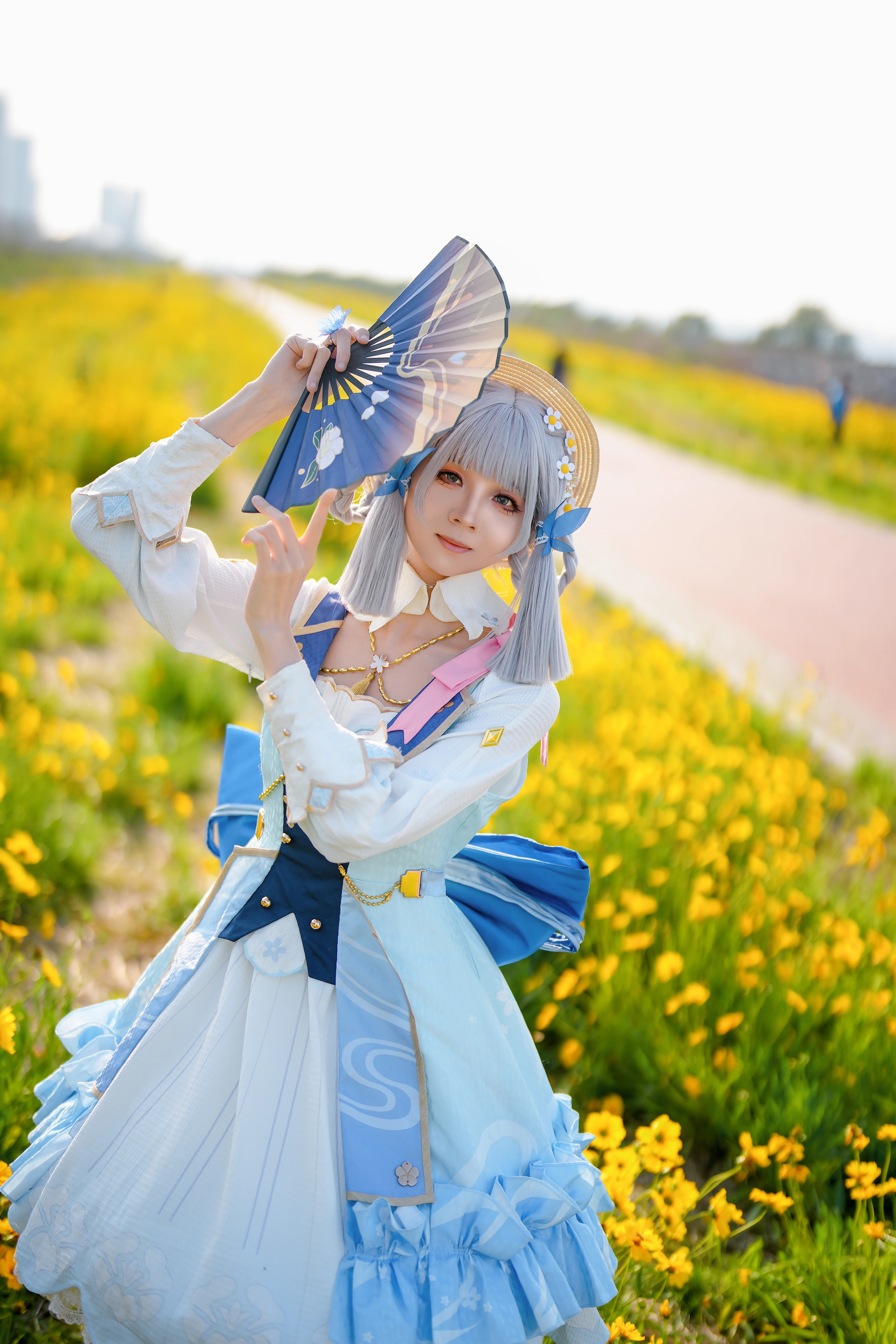 【神里绫华cos】在金黄油菜花海中捕捉清盈的瞬间 - 第 5 张