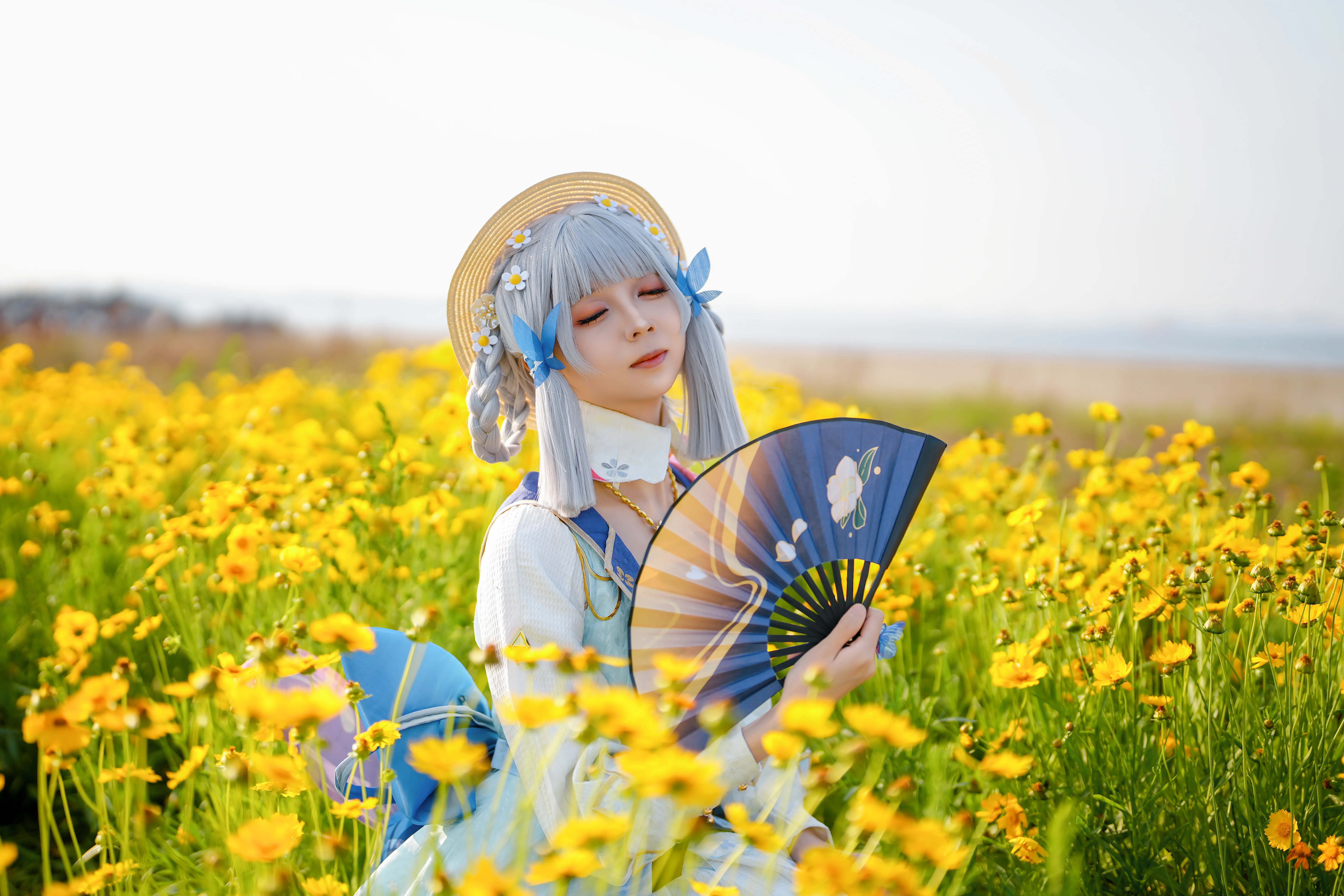 【神里绫华cos】在金黄油菜花海中捕捉清盈的瞬间 - 第 7 张