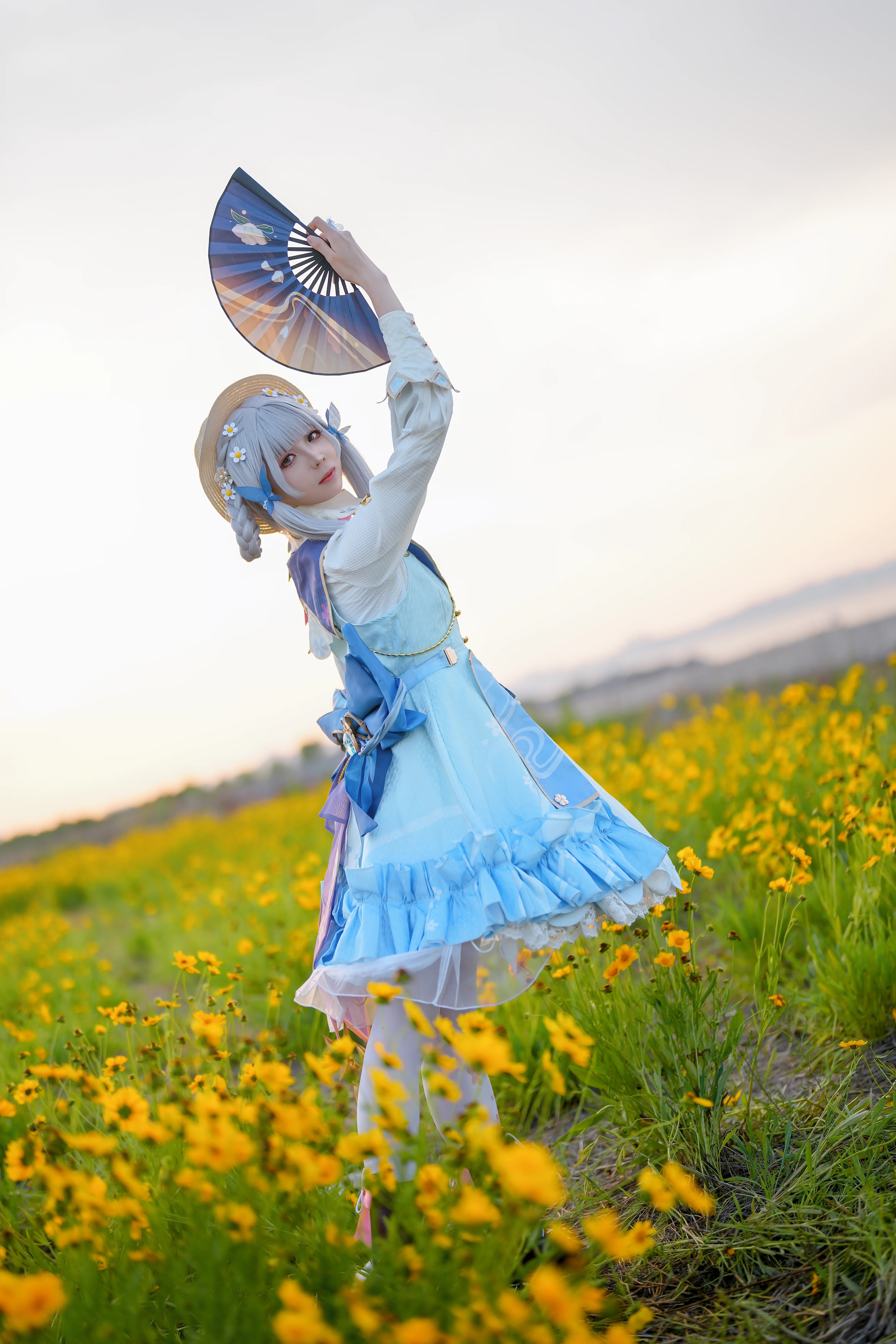 【神里绫华cos】在金黄油菜花海中捕捉清盈的瞬间 - 第 8 张