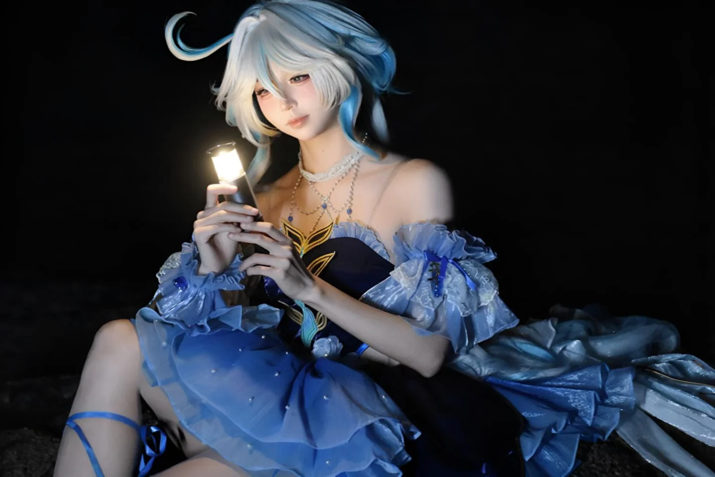 【芙宁娜cos】原神水神的静谧夜曲 - 第 1 张