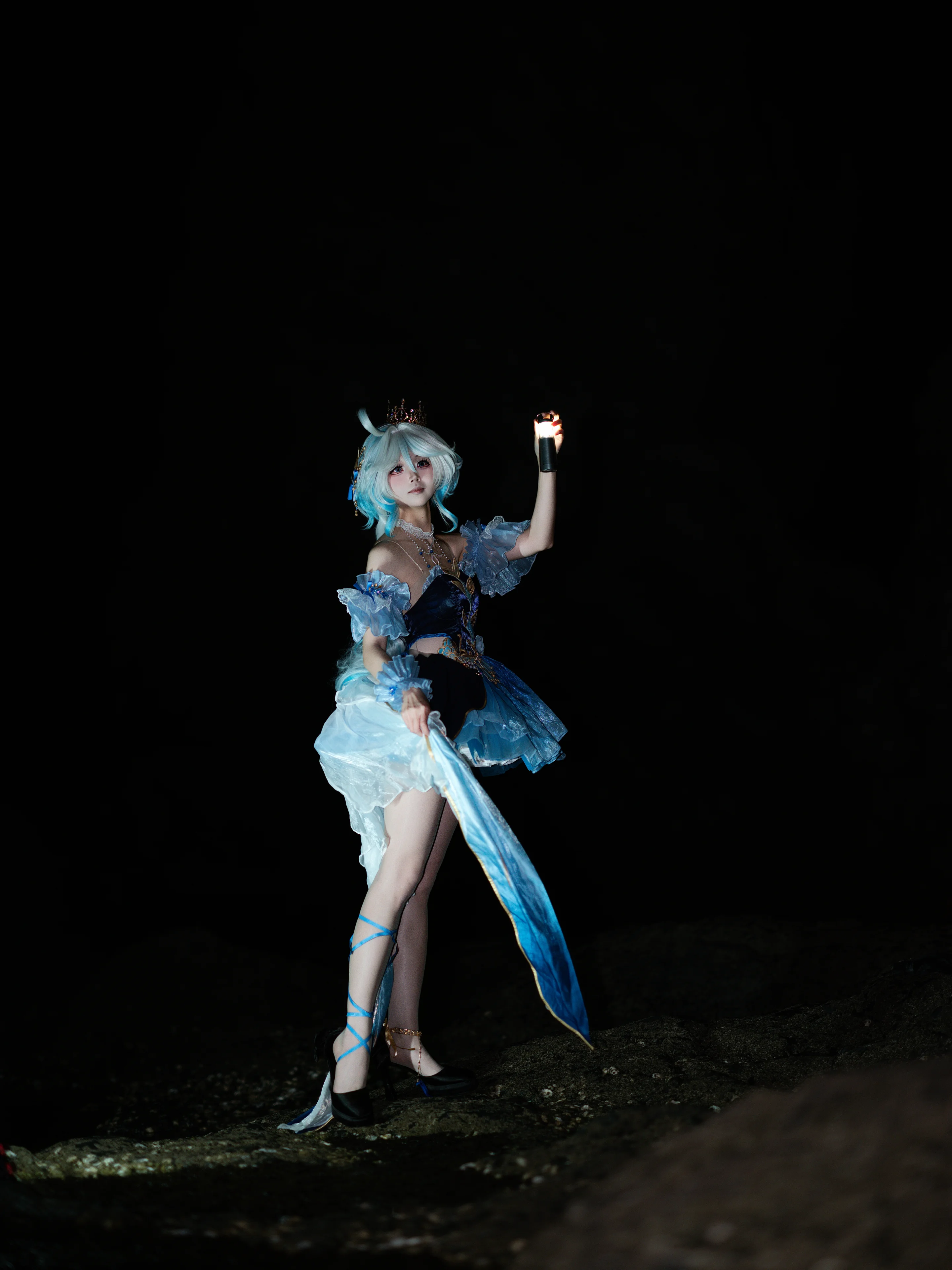 【芙寧娜cos】原神私設鈴蘭舞曲，夜海熒光中的靜謐 - 第 5 張