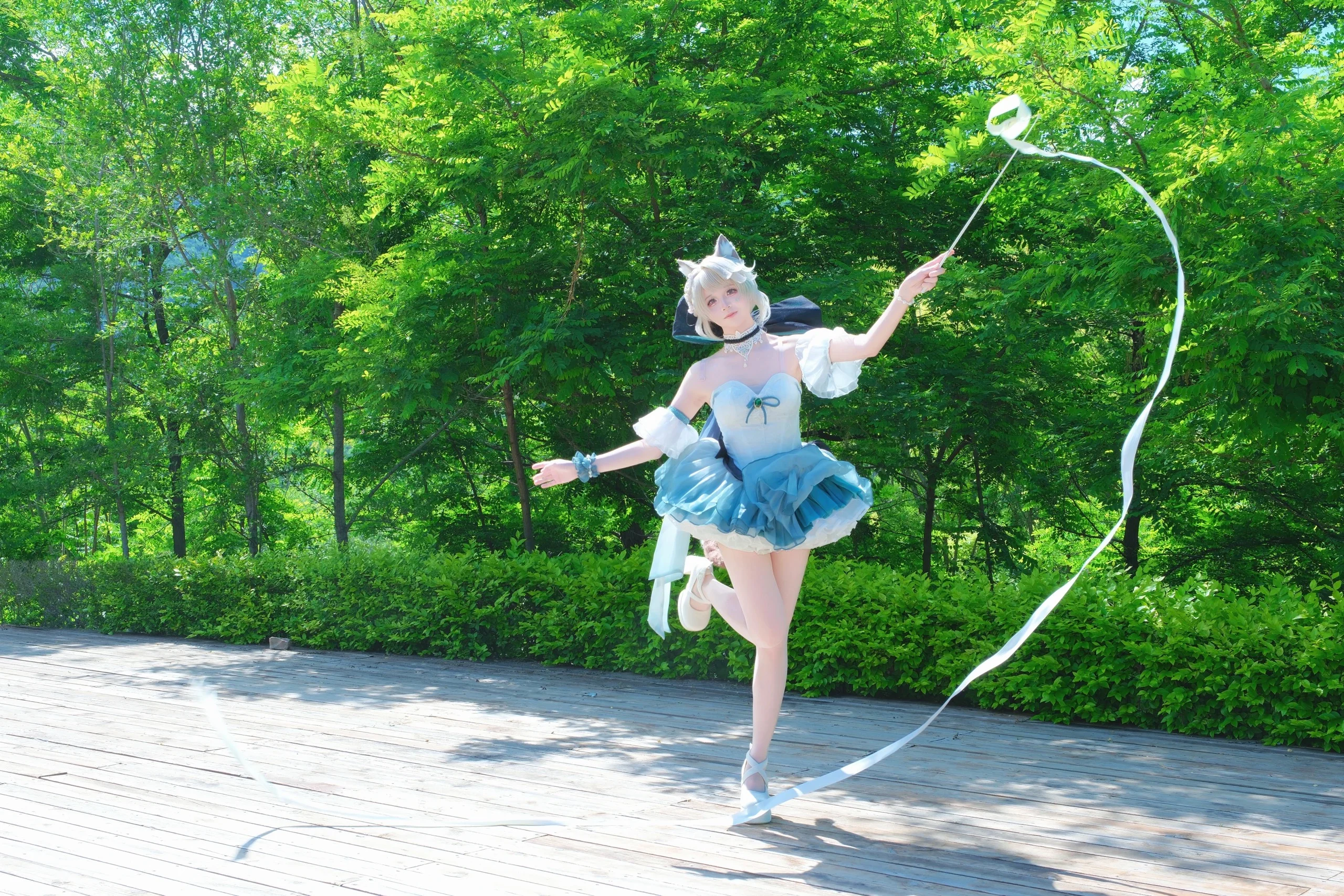 【琳妮特cos】原神猫耳少女的夏日飘带随拍