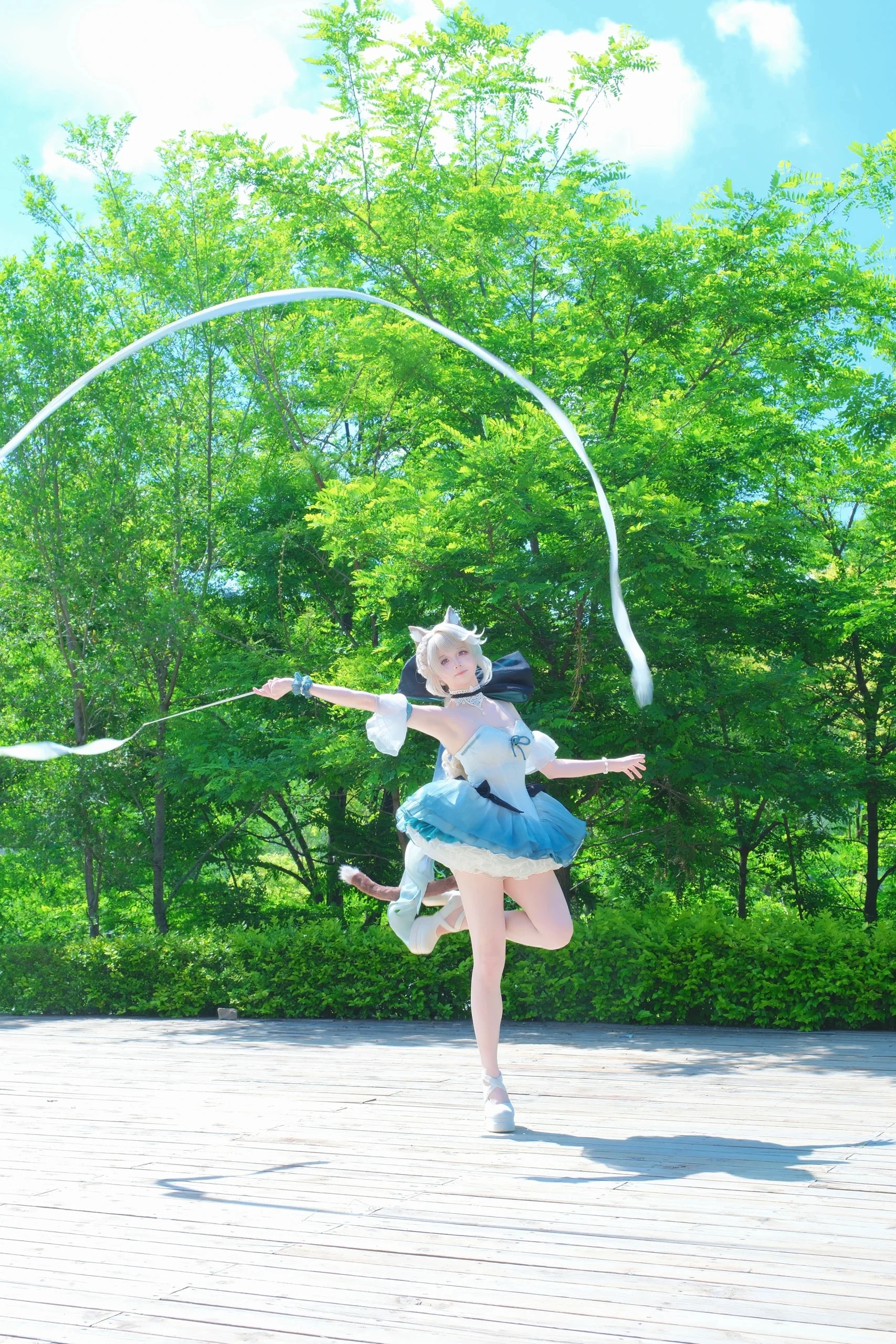 【琳妮特cos】原神猫耳少女的夏日飘带随拍 - 第 4 张
