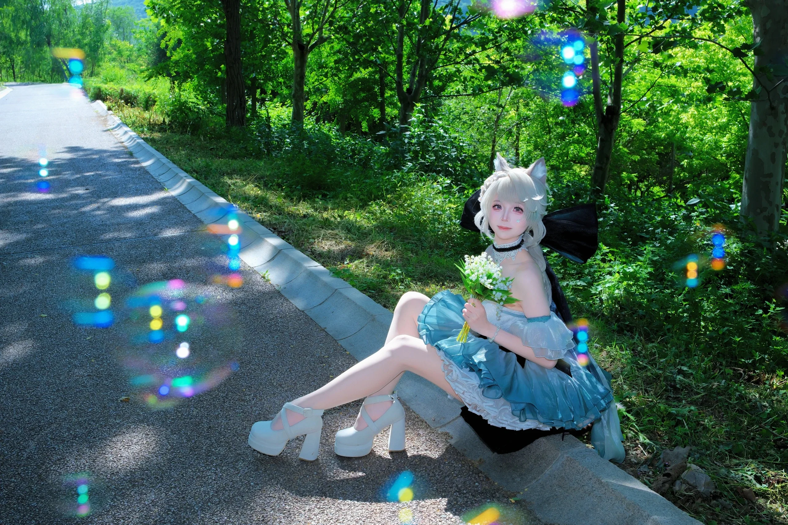 【琳妮特cos】原神里的铃兰舞曲，森林中的轻盈绽放 - 第 5 张