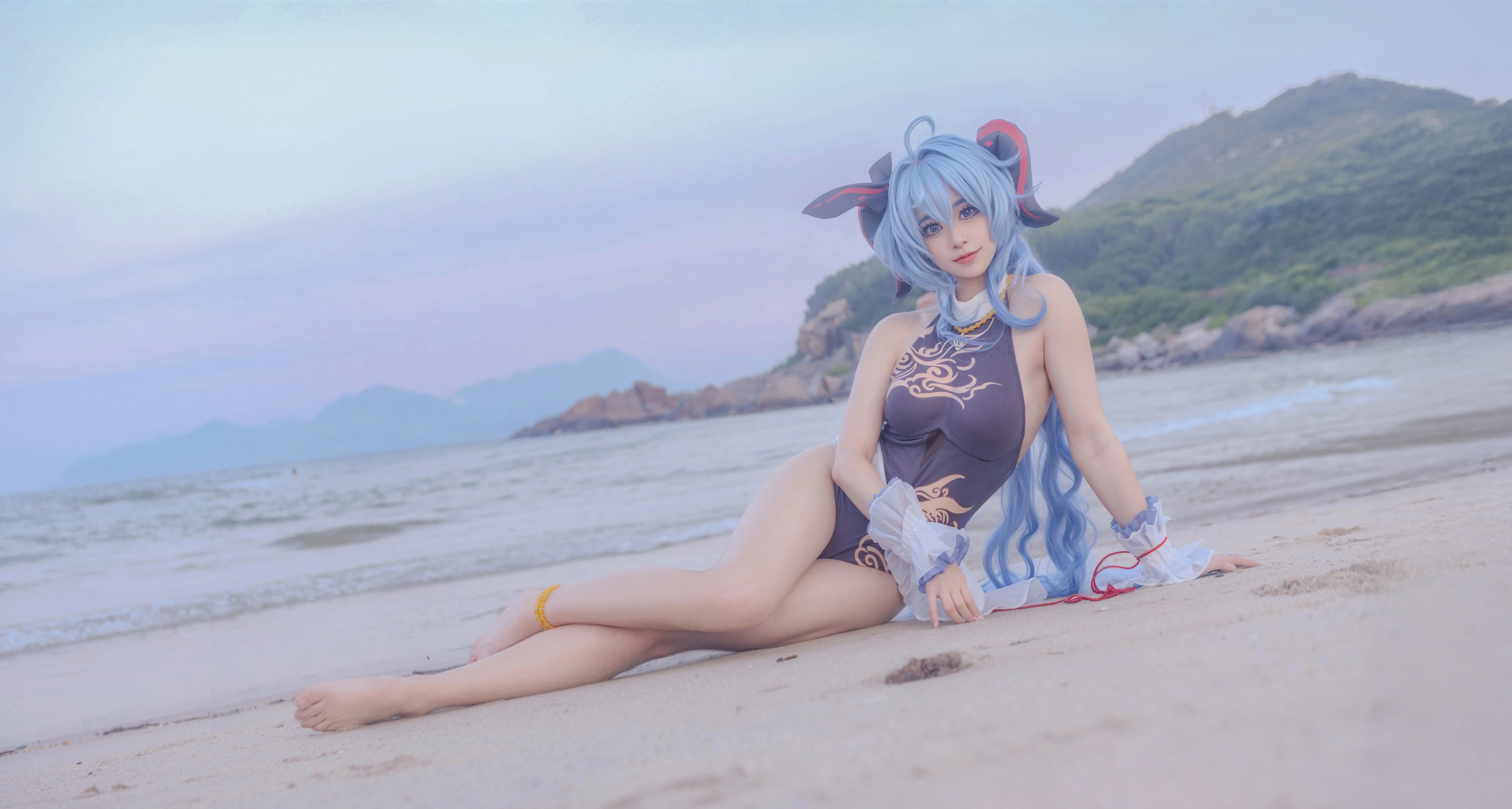 【甘雨cos】原神的海边假日，夏日泳装甘雨 - 第 12 张