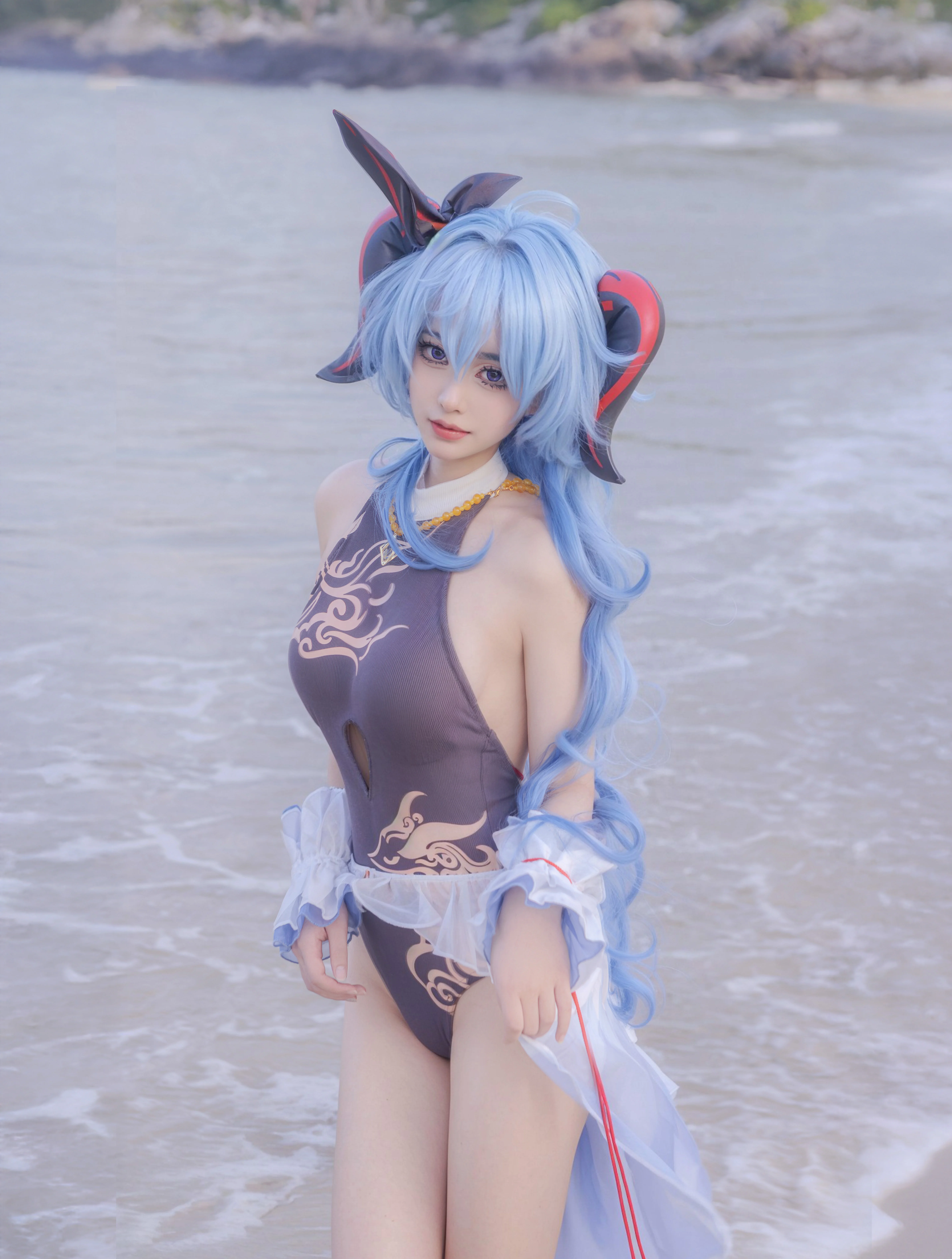【甘雨cos】原神的海边假日，夏日泳装甘雨