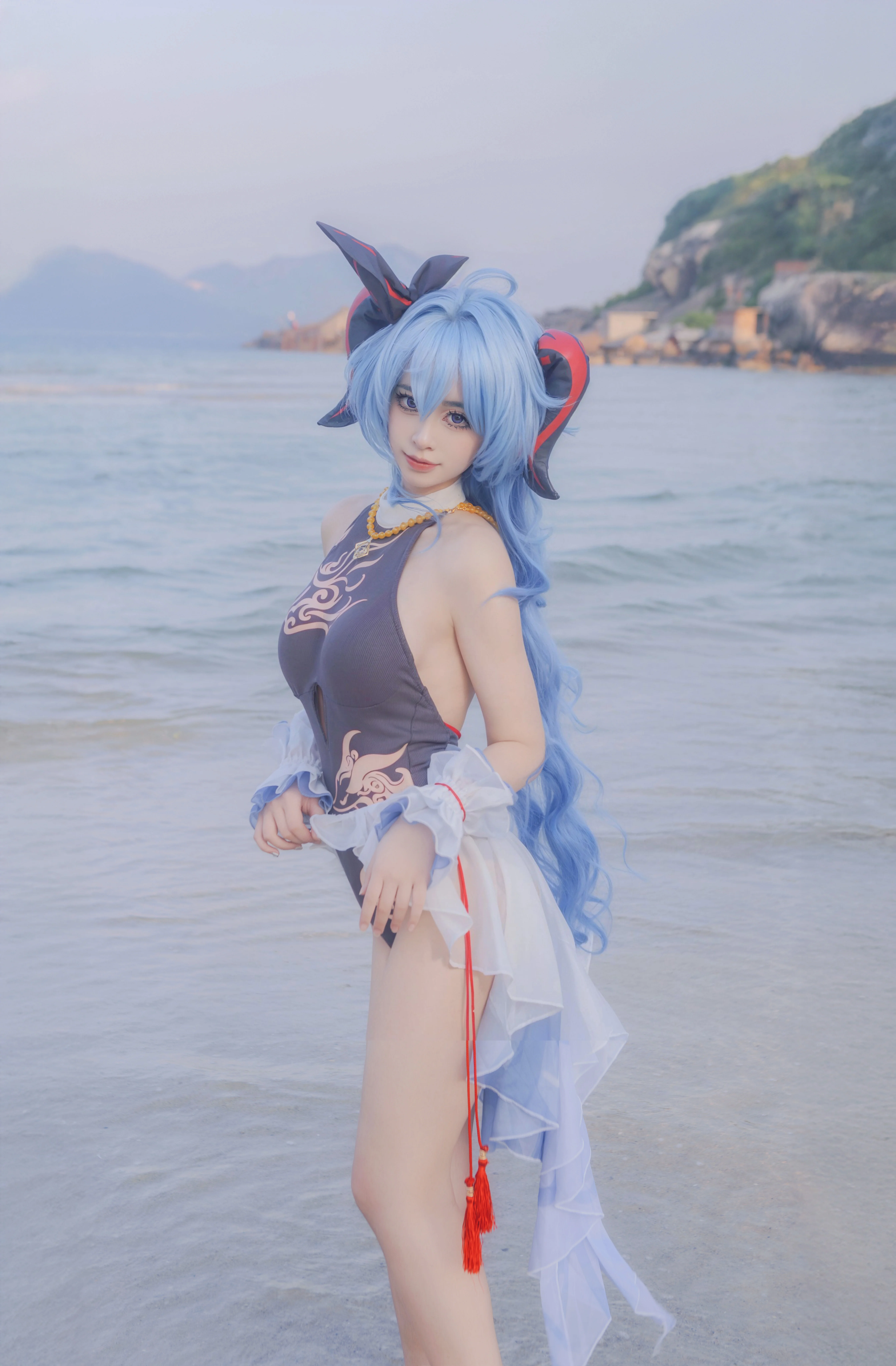 【甘雨cos】原神的海边假日，夏日泳装甘雨 - 第 6 张