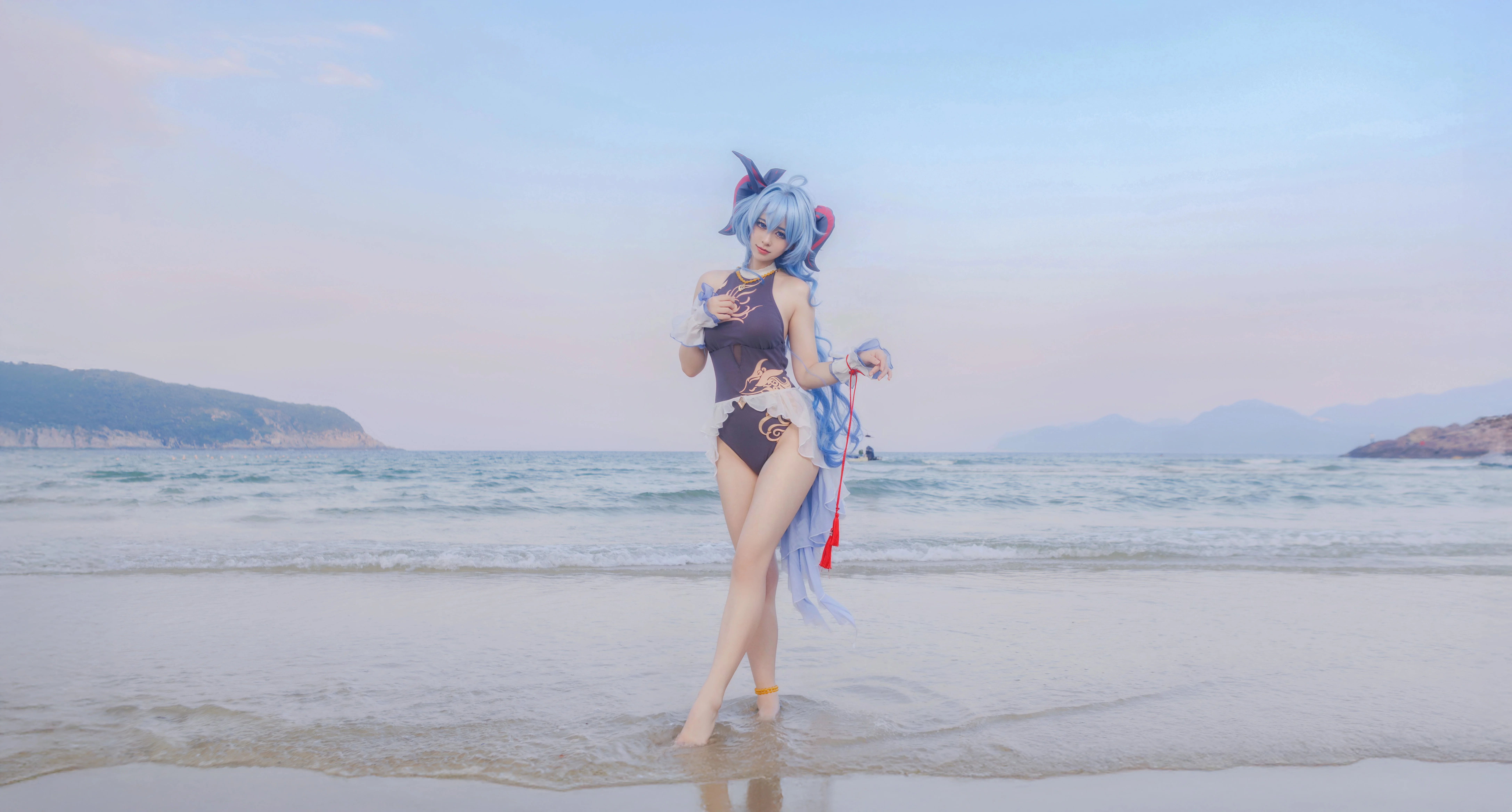 【甘雨cos】原神的海边假日，夏日泳装甘雨 - 第 7 张