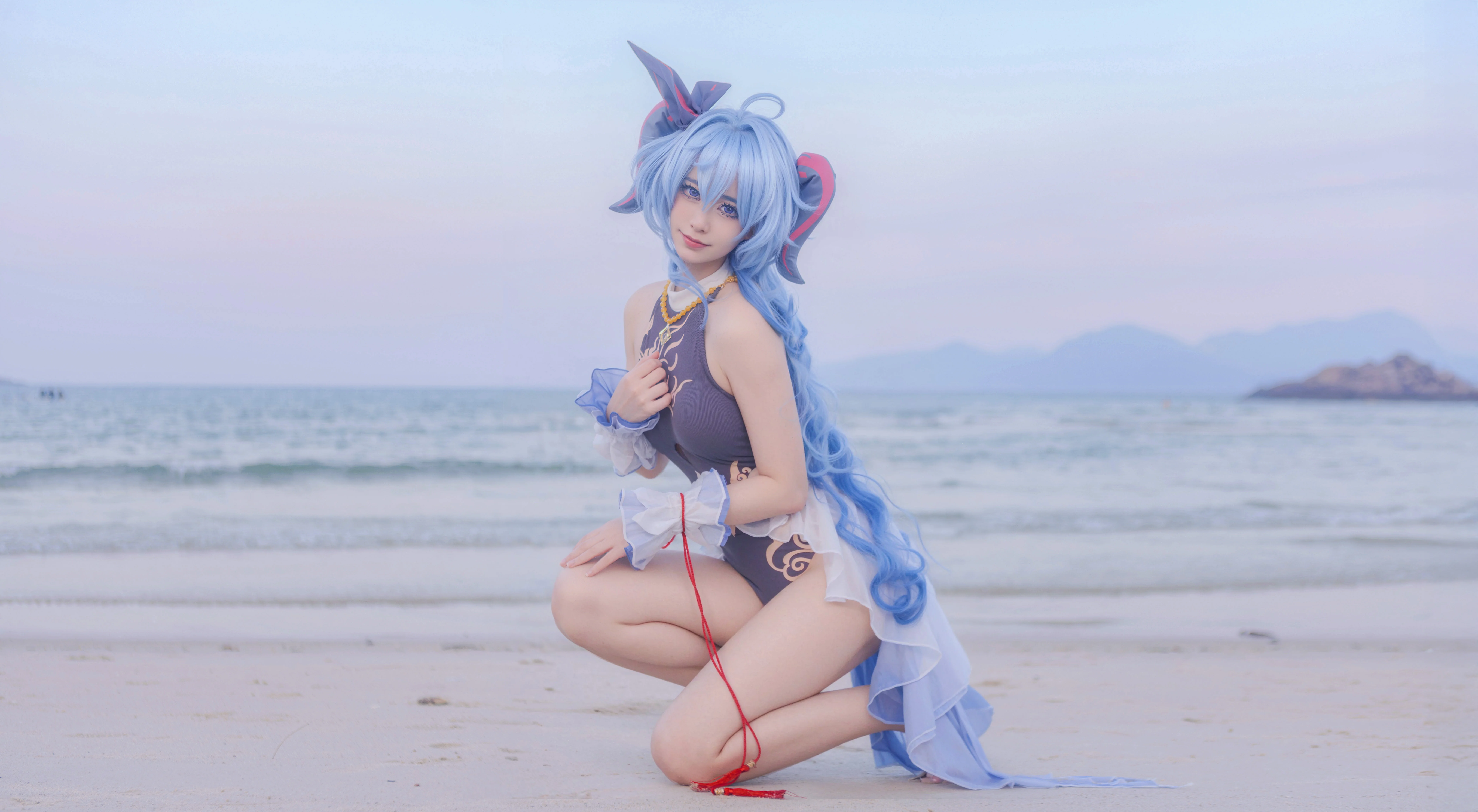 【甘雨cos】原神的海边假日，夏日泳装甘雨 - 第 9 张