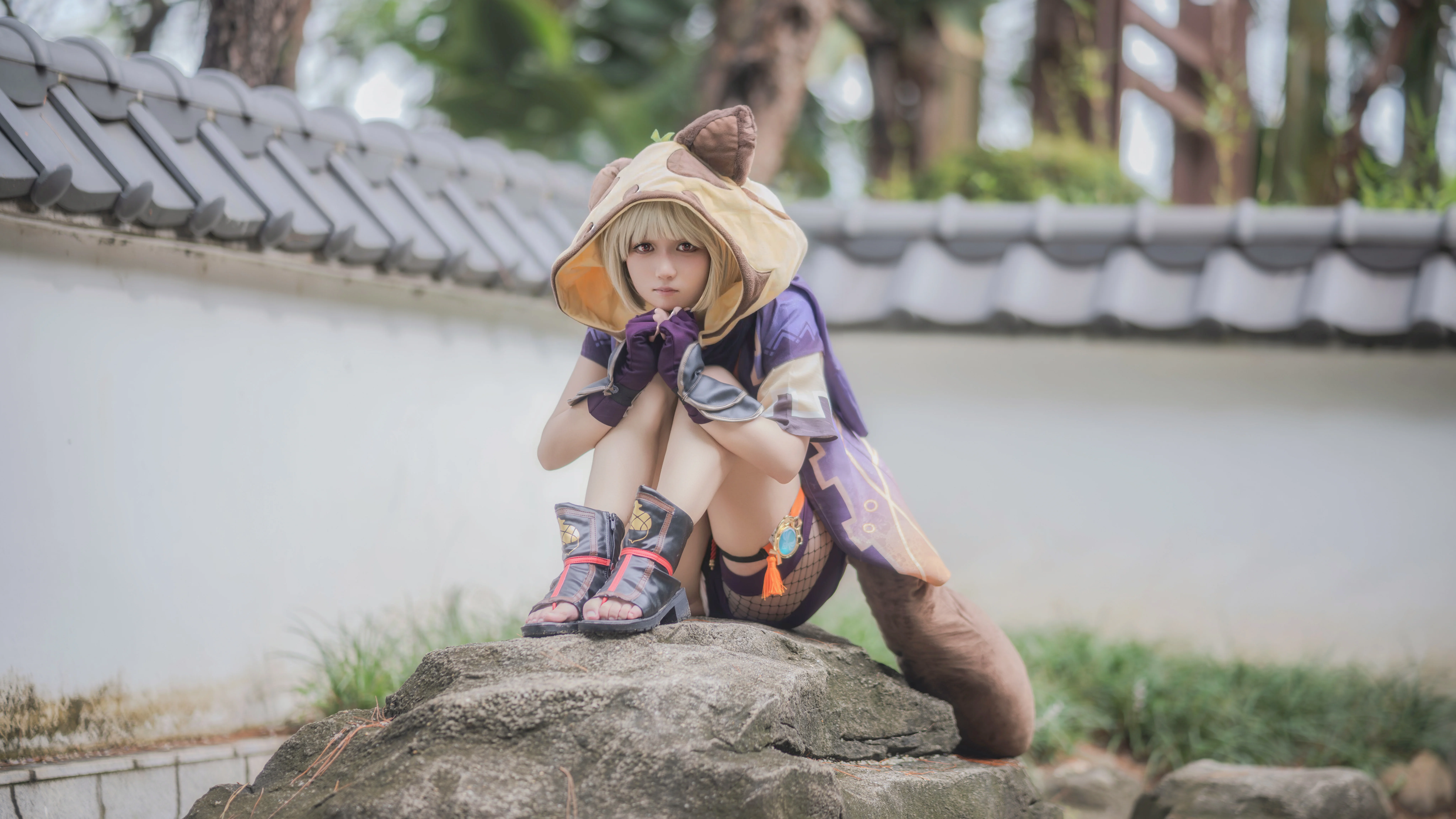 【早柚cos】原神里想睡就睡的小狸猫，今天也是摸鱼的一天