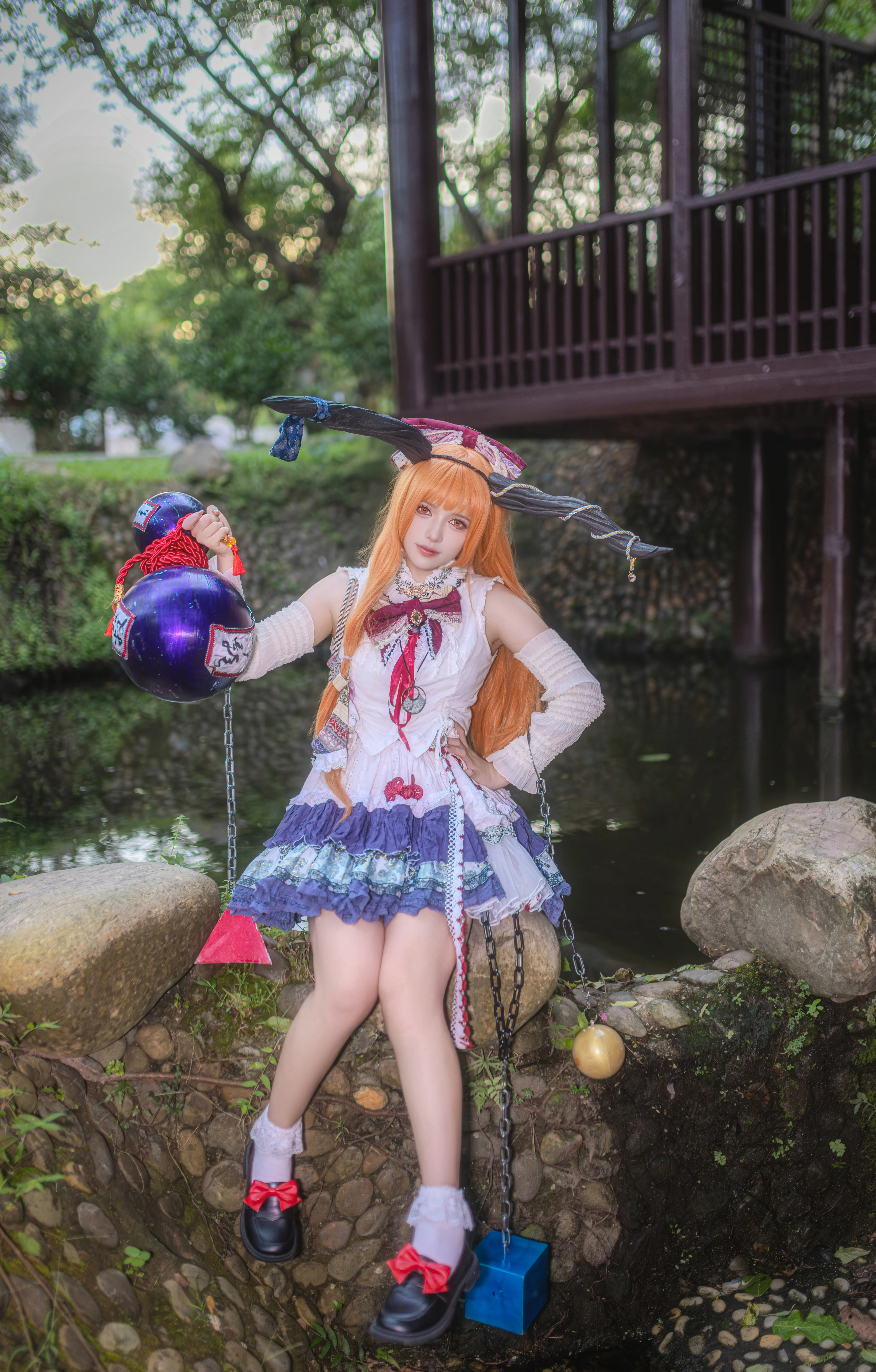 橘发与酒葫芦的户外实景cosplay分享 - 第 3 张