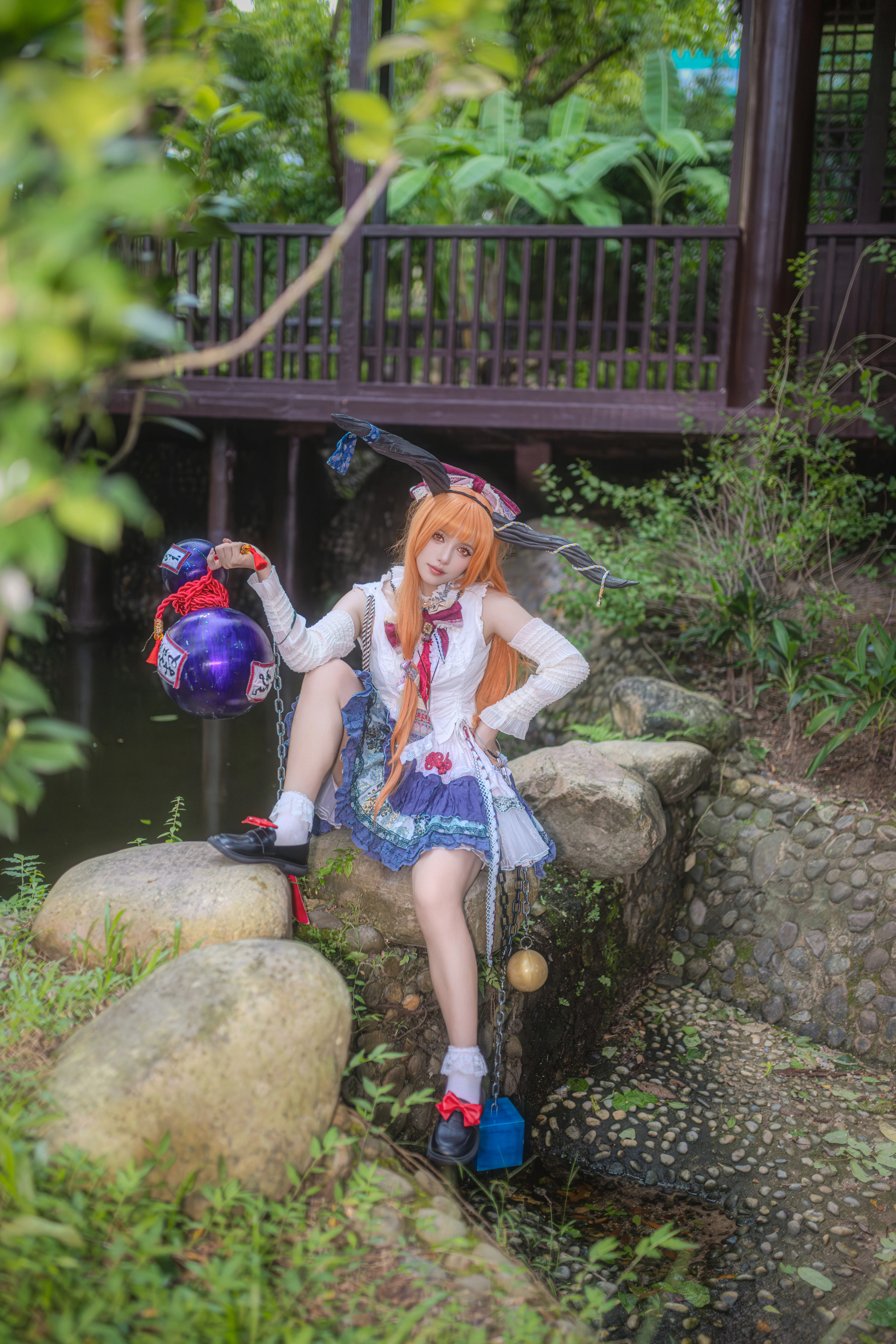 橘发与酒葫芦的户外实景cosplay分享 - 第 4 张