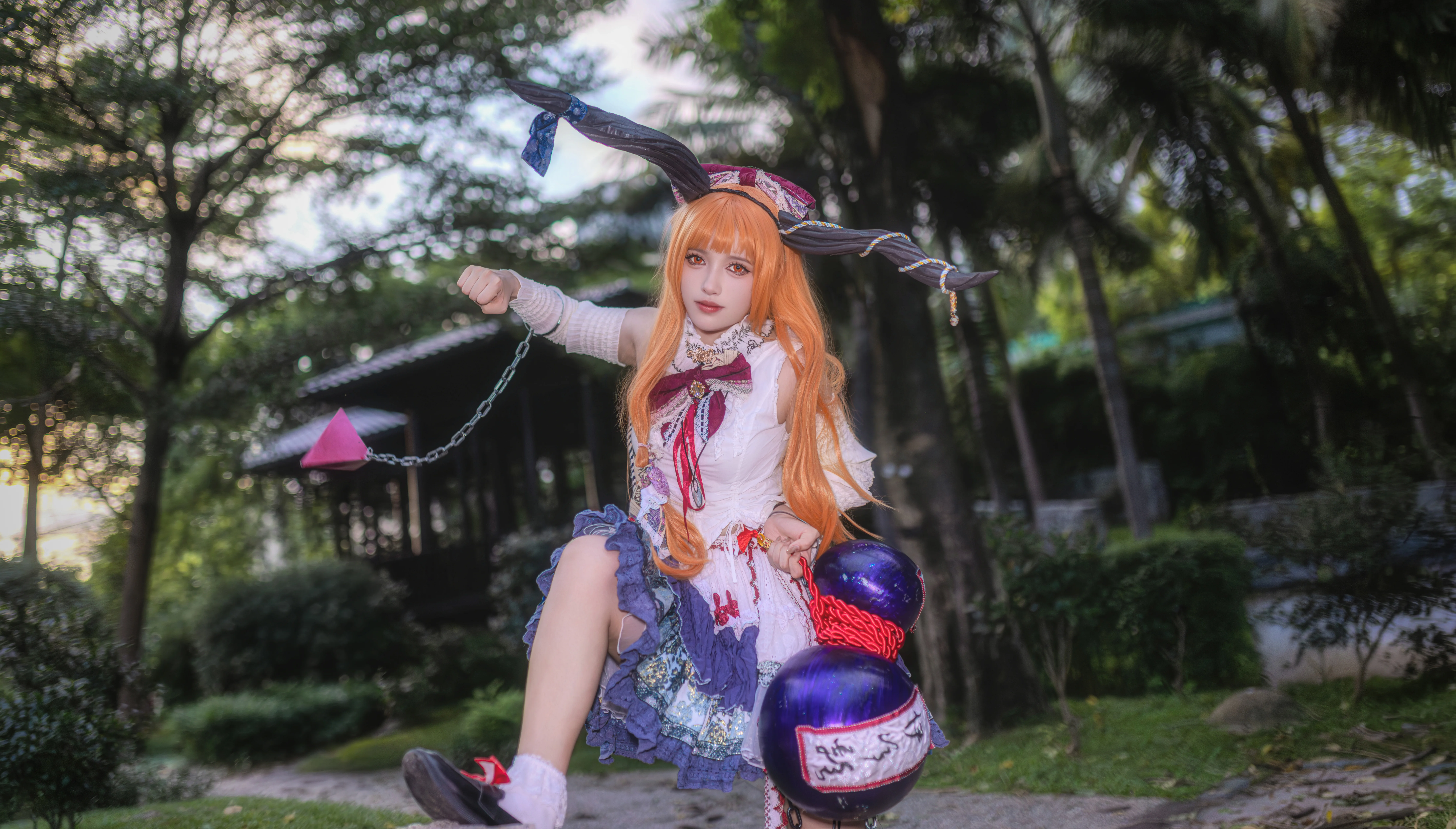 橘发与酒葫芦的户外实景cosplay分享 - 第 5 张
