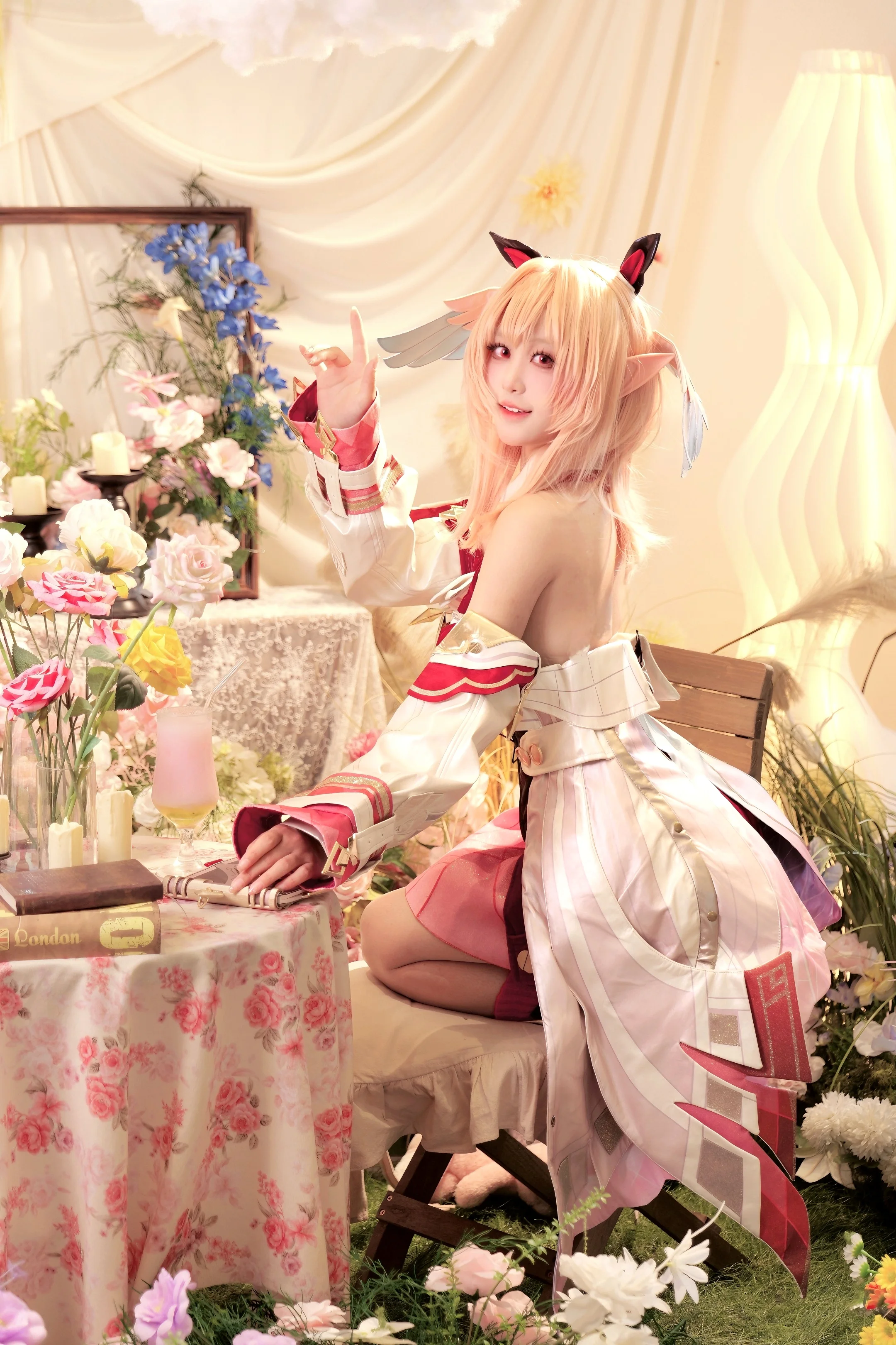 【莉奈娅cos】漫囧中的灵动，还原原神里的精灵质感 - 第3张