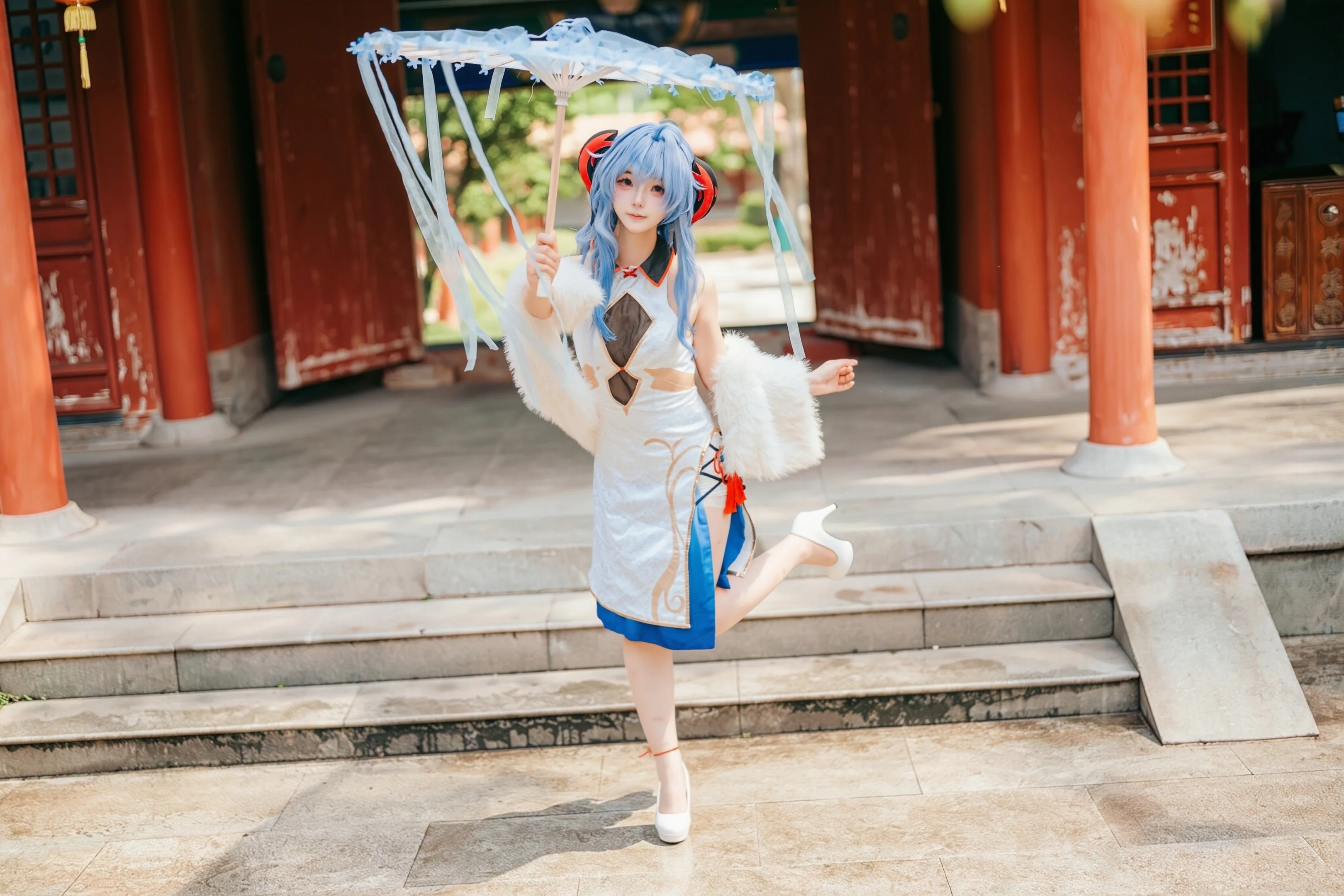 [Ganyu Cosplay] Genshin Impact Character Xinhui Ziyun Temple Chinese-style photography Final Photos