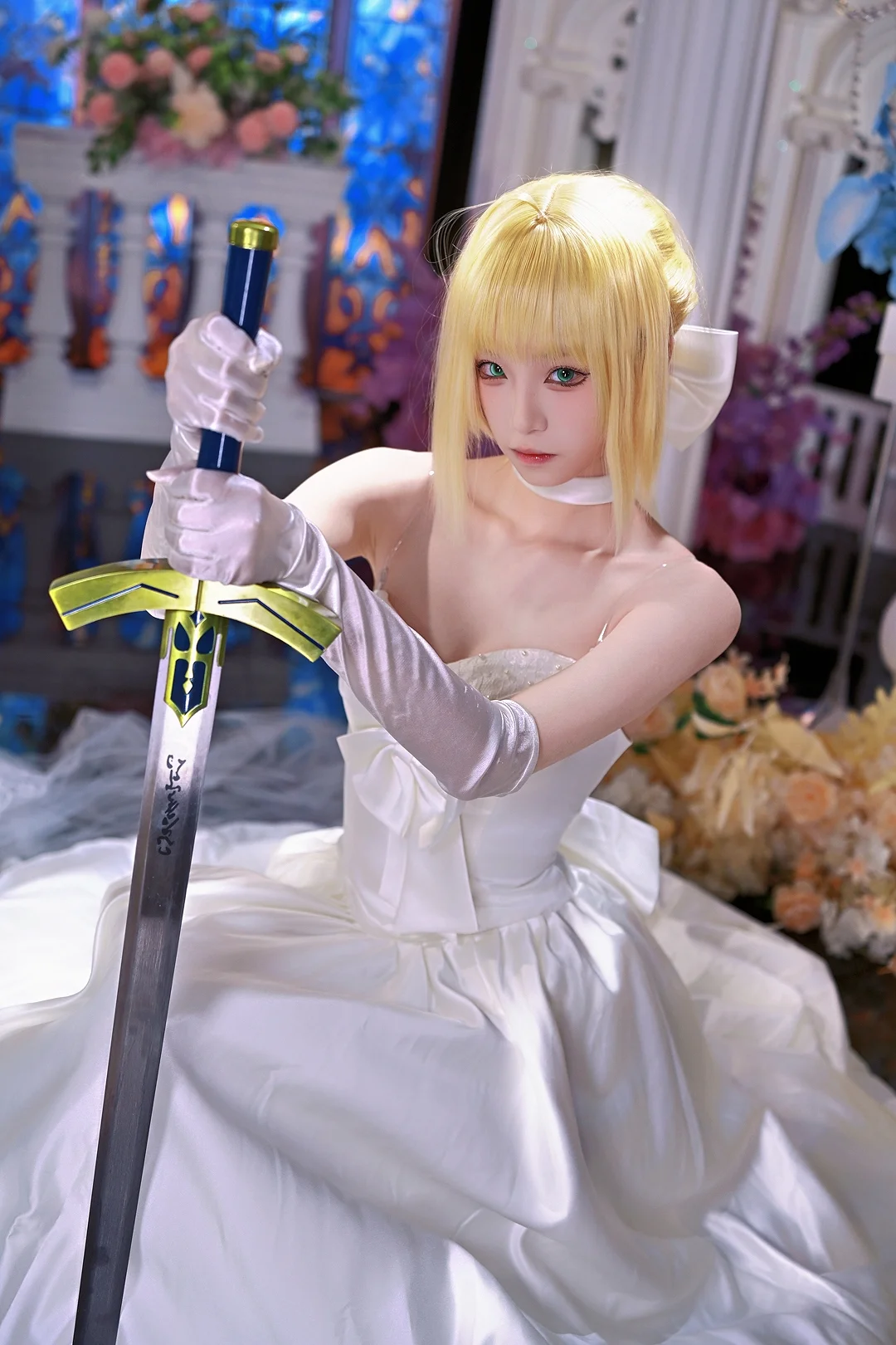 【Saber cos】Fate世界的圣洁婚礼 - 第 1 张