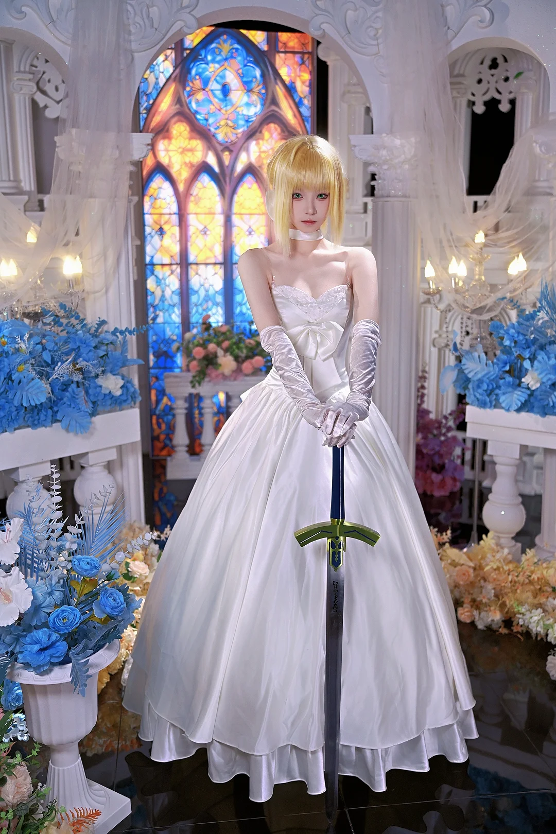 【Saber cos】Fate世界的圣洁婚礼