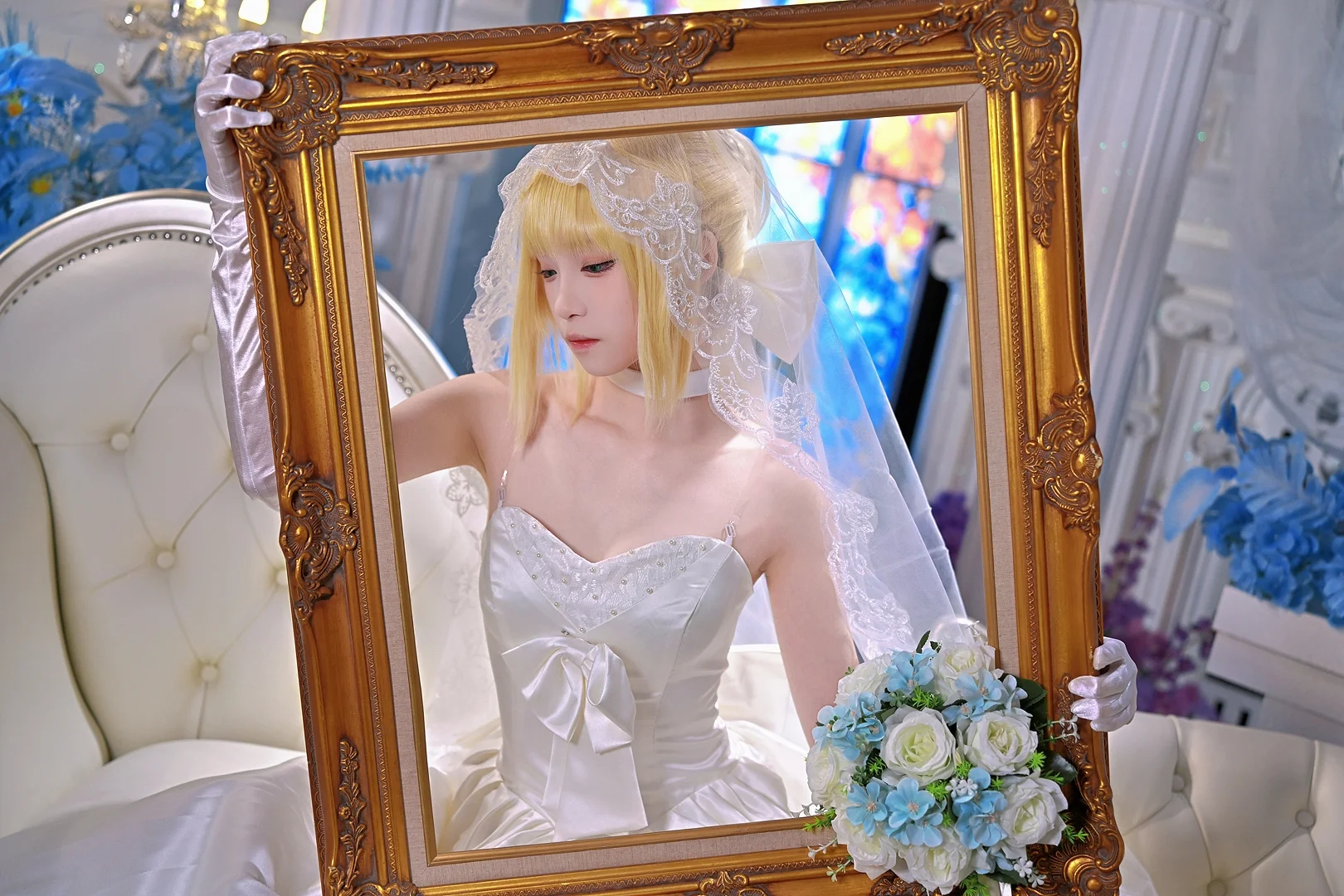 【Saber cos】Fate世界的圣洁婚礼 - 第 5 张