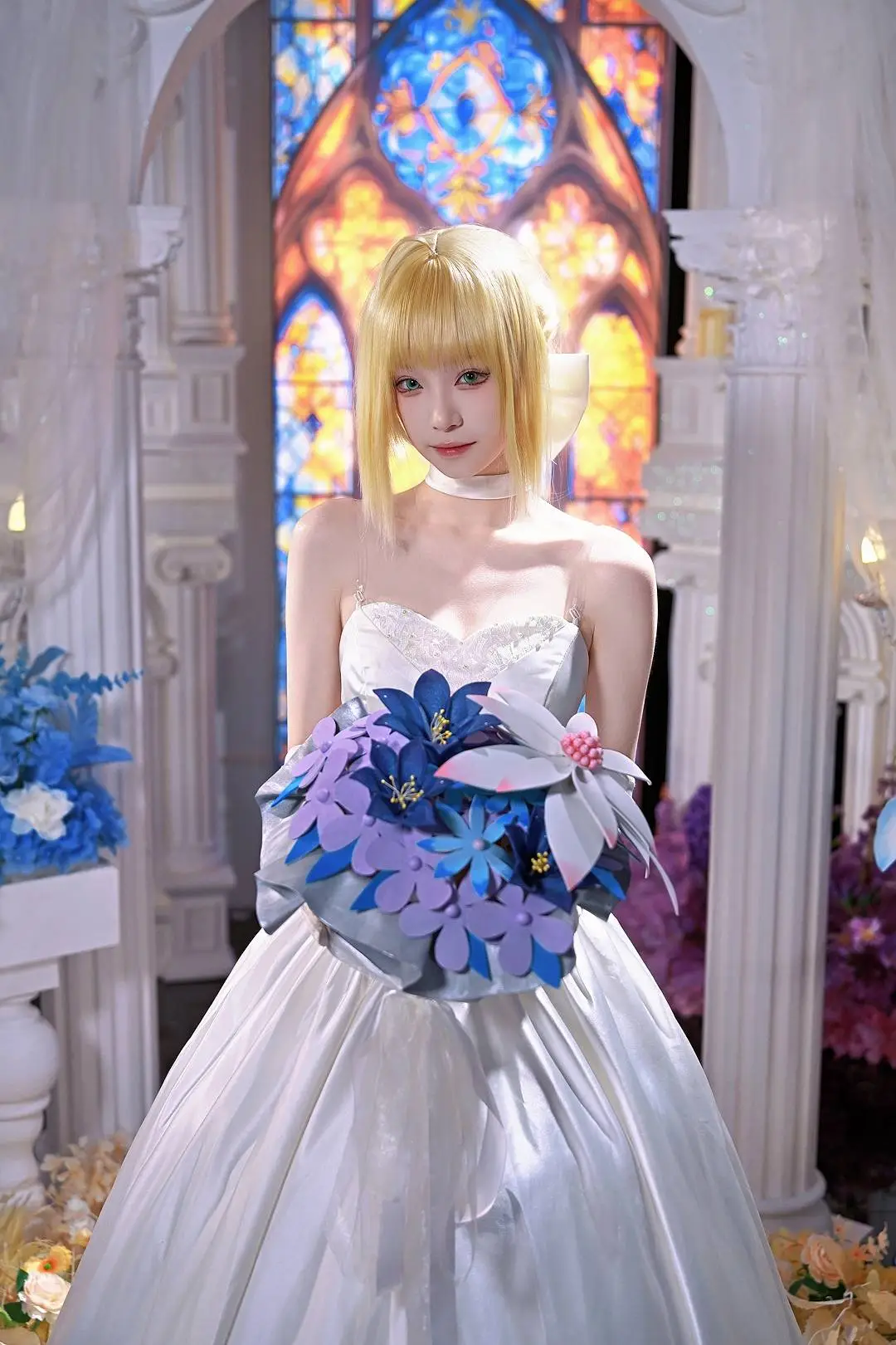 【Saber花嫁cos】在圣洁的礼赞中，见证永恒的誓言 - 第1张