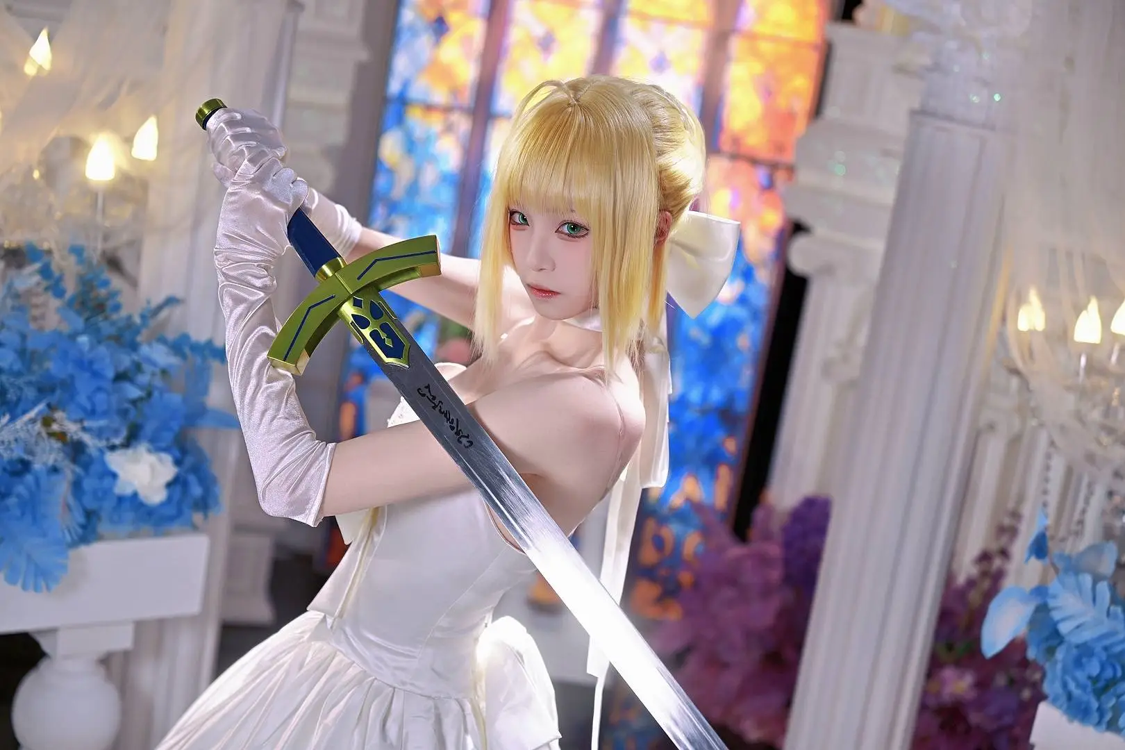 【Saber花嫁cos】在圣洁的礼赞中，见证永恒的誓言 封面