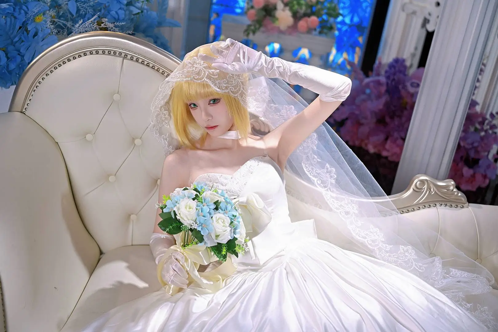 【Saber花嫁cos】在圣洁的礼赞中，见证永恒的誓言 - 第3张