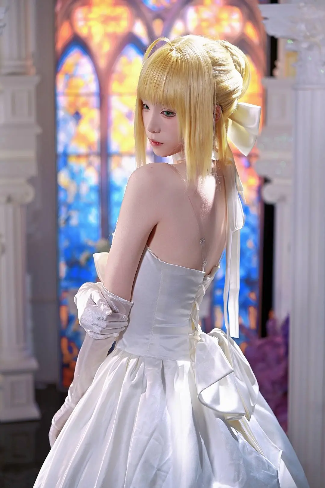 【Saber花嫁cos】在圣洁的礼赞中，见证永恒的誓言 - 第4张