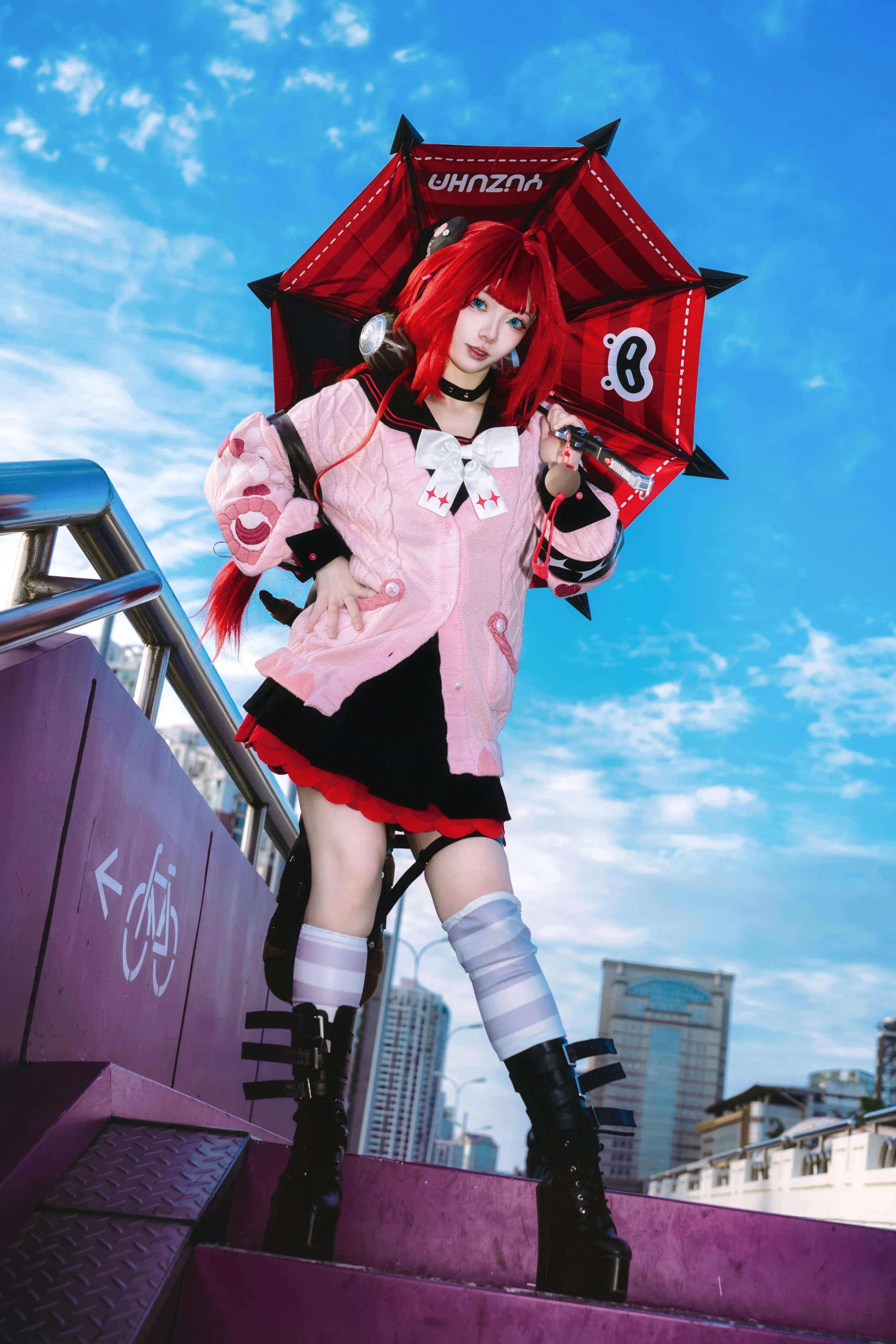 【浮波柚叶cos】绝区零的街头冒险，红发少女的日常 - 第 6 张
