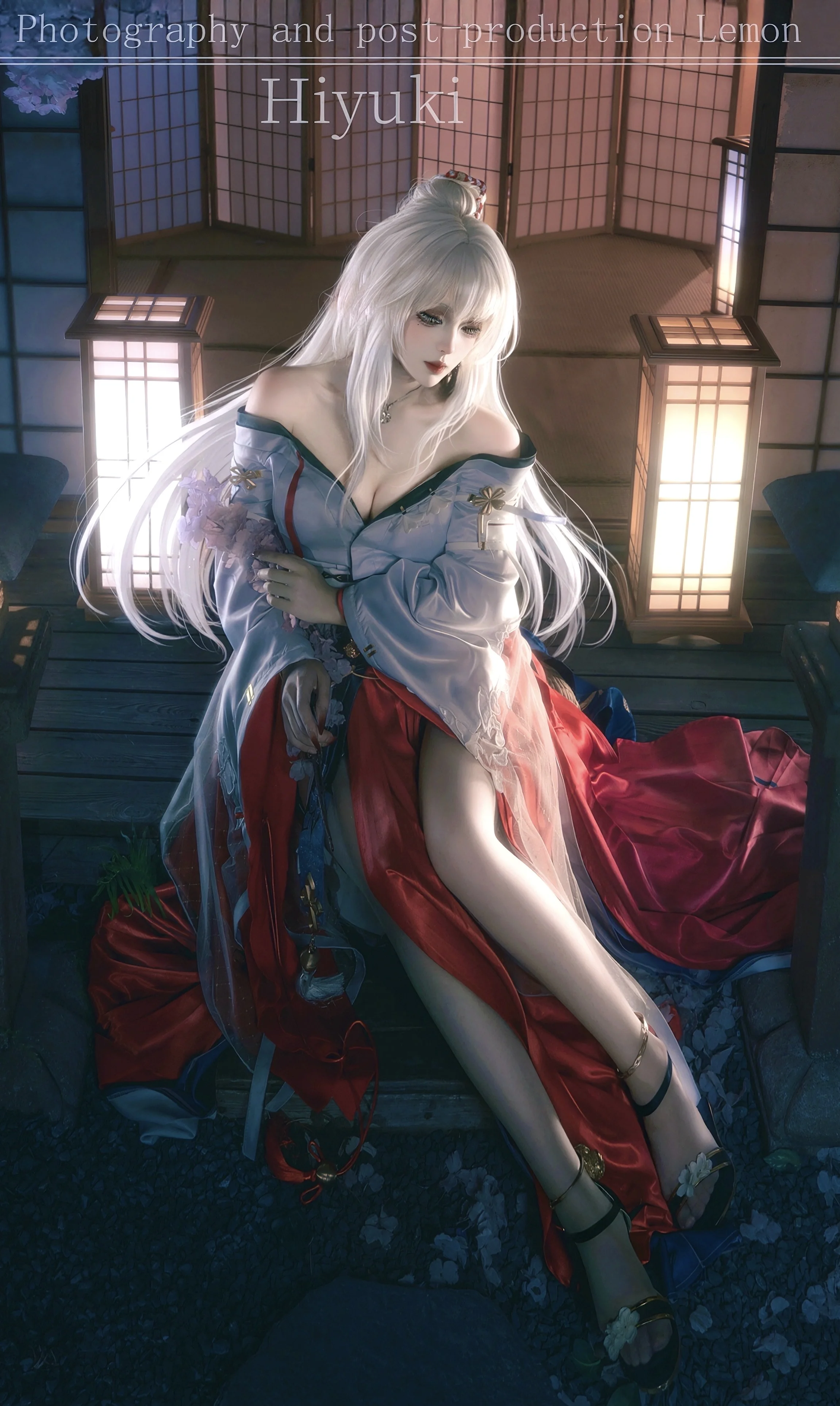 【绯雪cos】鸣潮里的月下红白华服