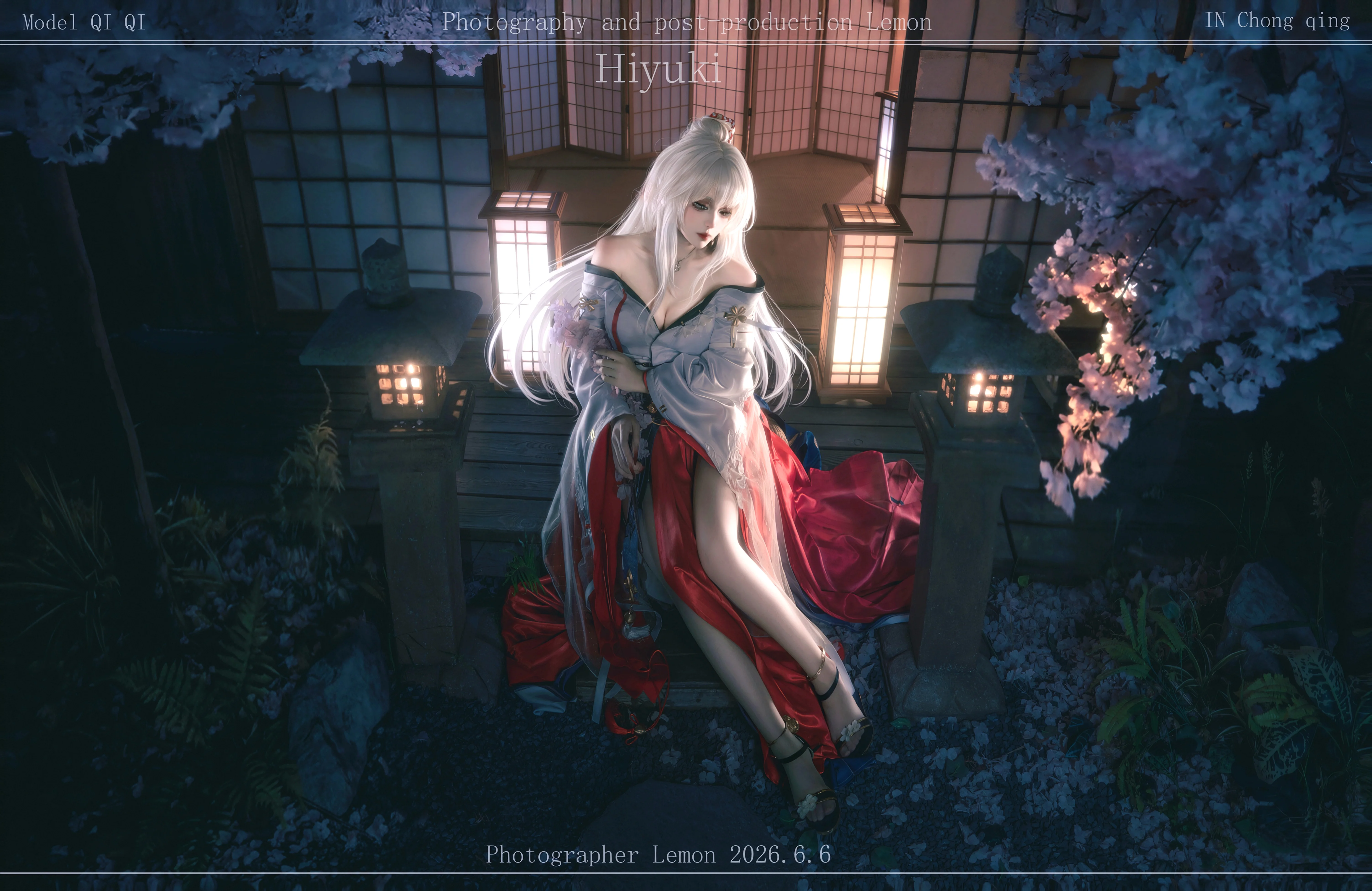 【绯雪cos】鸣潮里的月下红白华服 - 第 2 张