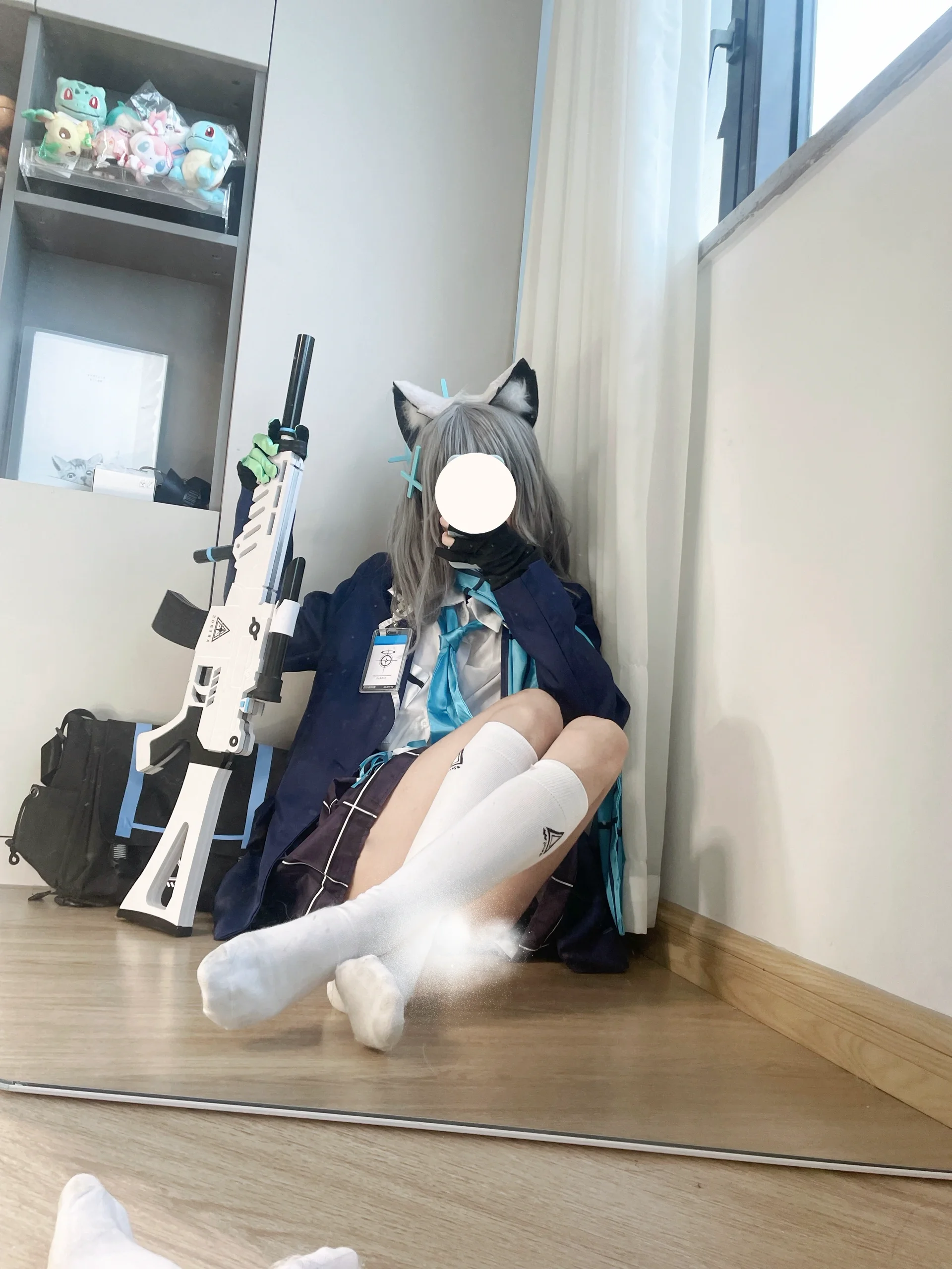 【砂狼白子cos】蔚蓝档案的战术少女日常对镜拍 - 第 5 张