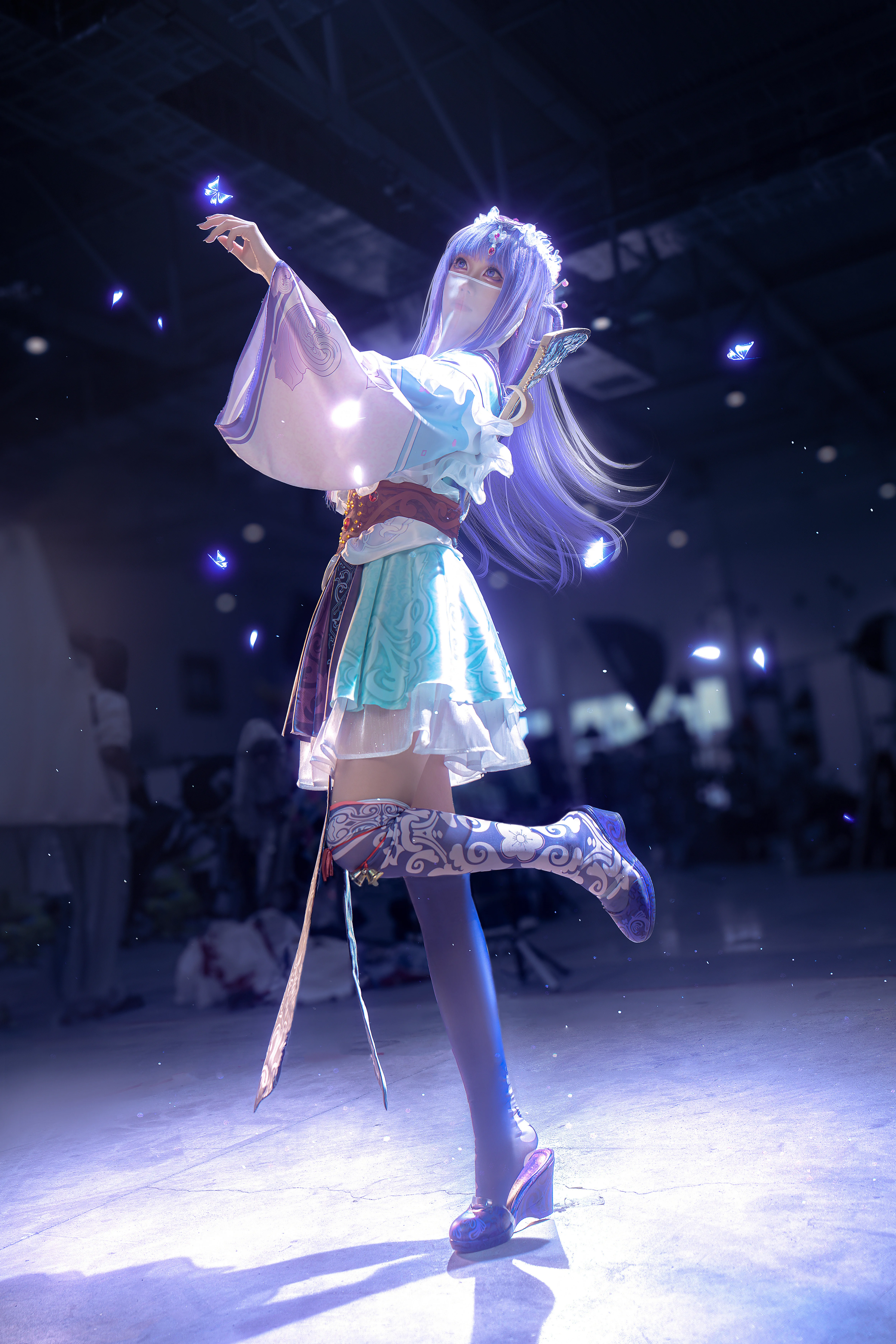 【少司命cos】秦时明月中的紫发少女，圆梦漫展