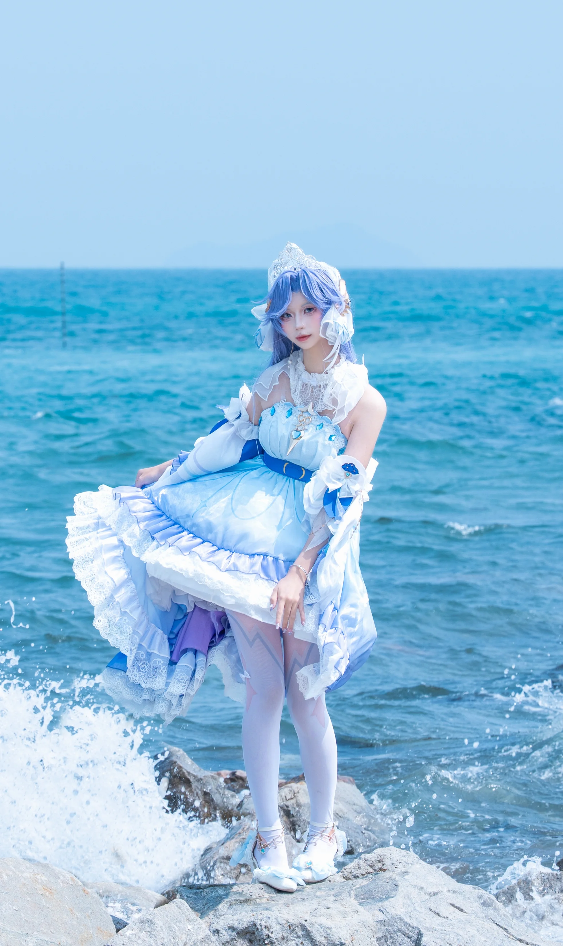 【大乔cos】王者荣耀花嫁，在海边与浪花共舞