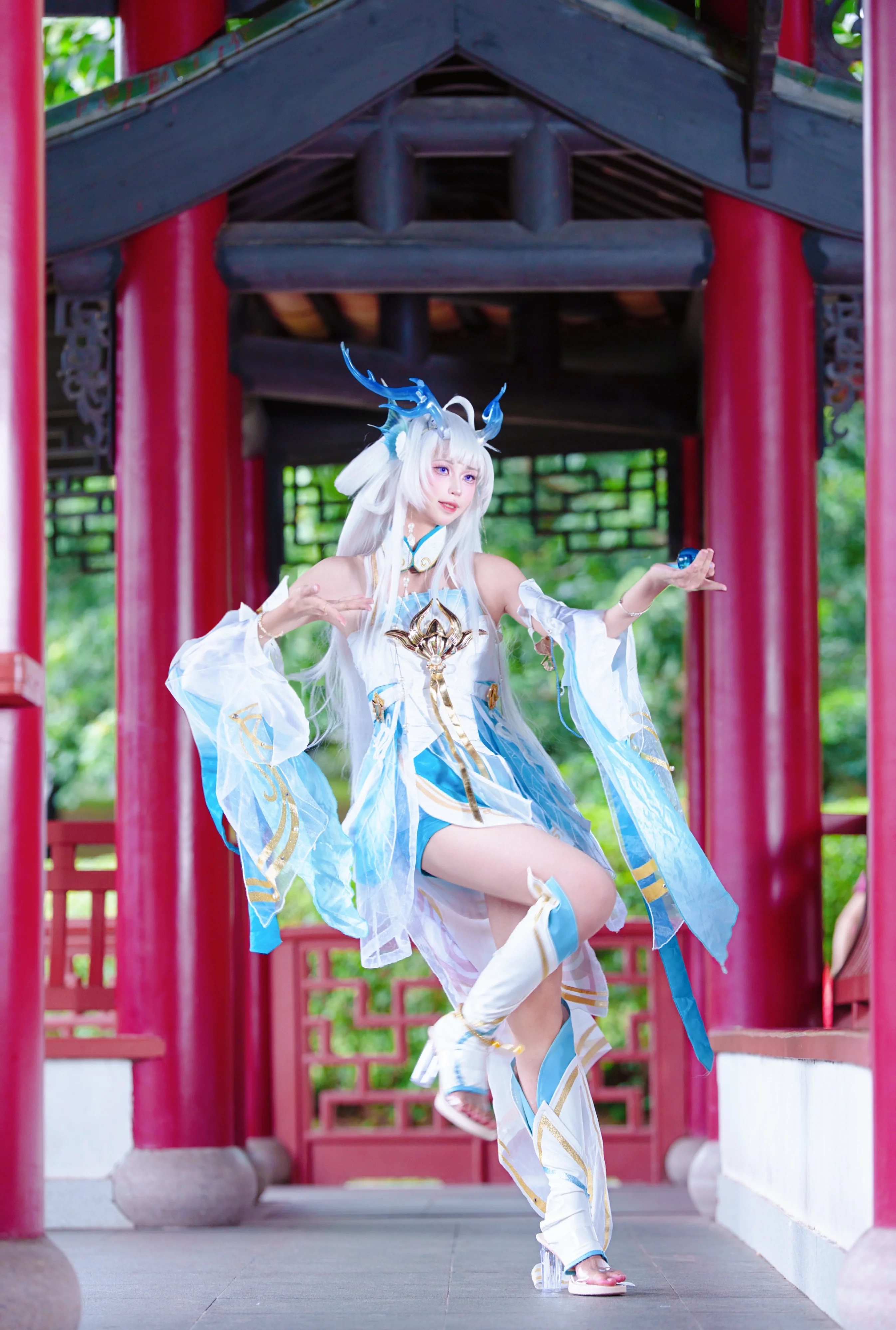 【西施cos】王者荣耀游龙清影，水畔龙吟