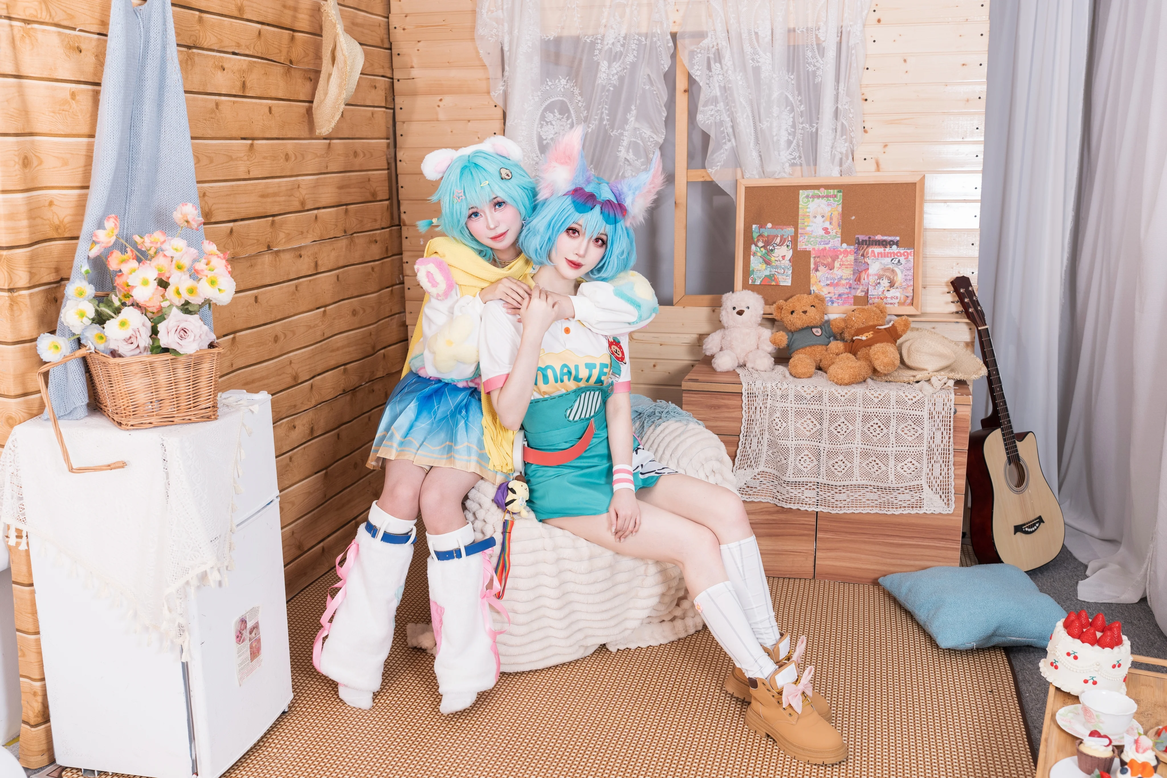 【小喬コスプレ】オナー・オブ・キングス×Doodle Dogコラボシリーズ、妲己との癒やしの二人コスプレ - 6 枚目