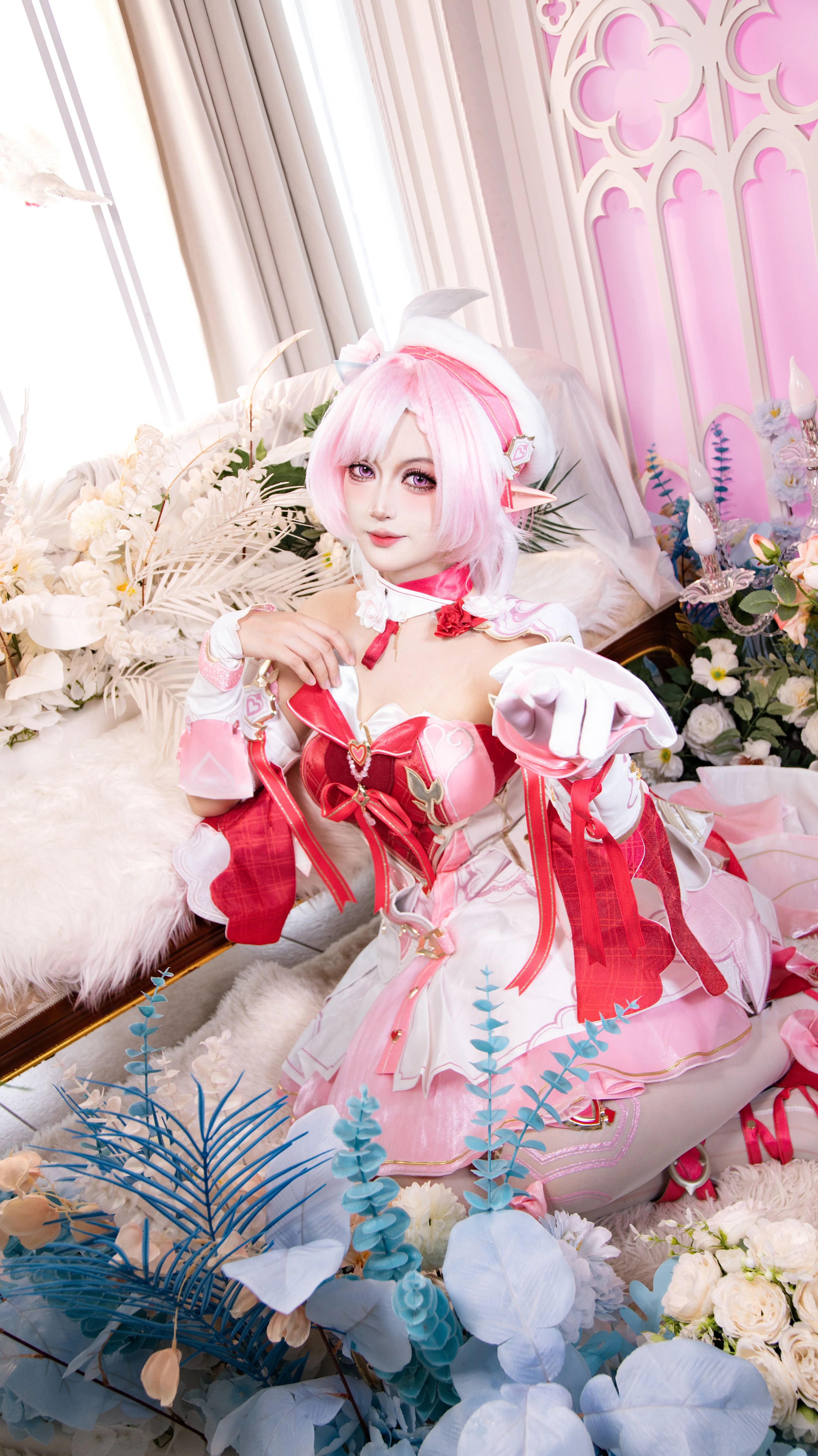【爱莉希雅cos】爱愿妖精，崩坏3的粉色浪漫 - 第 9 张