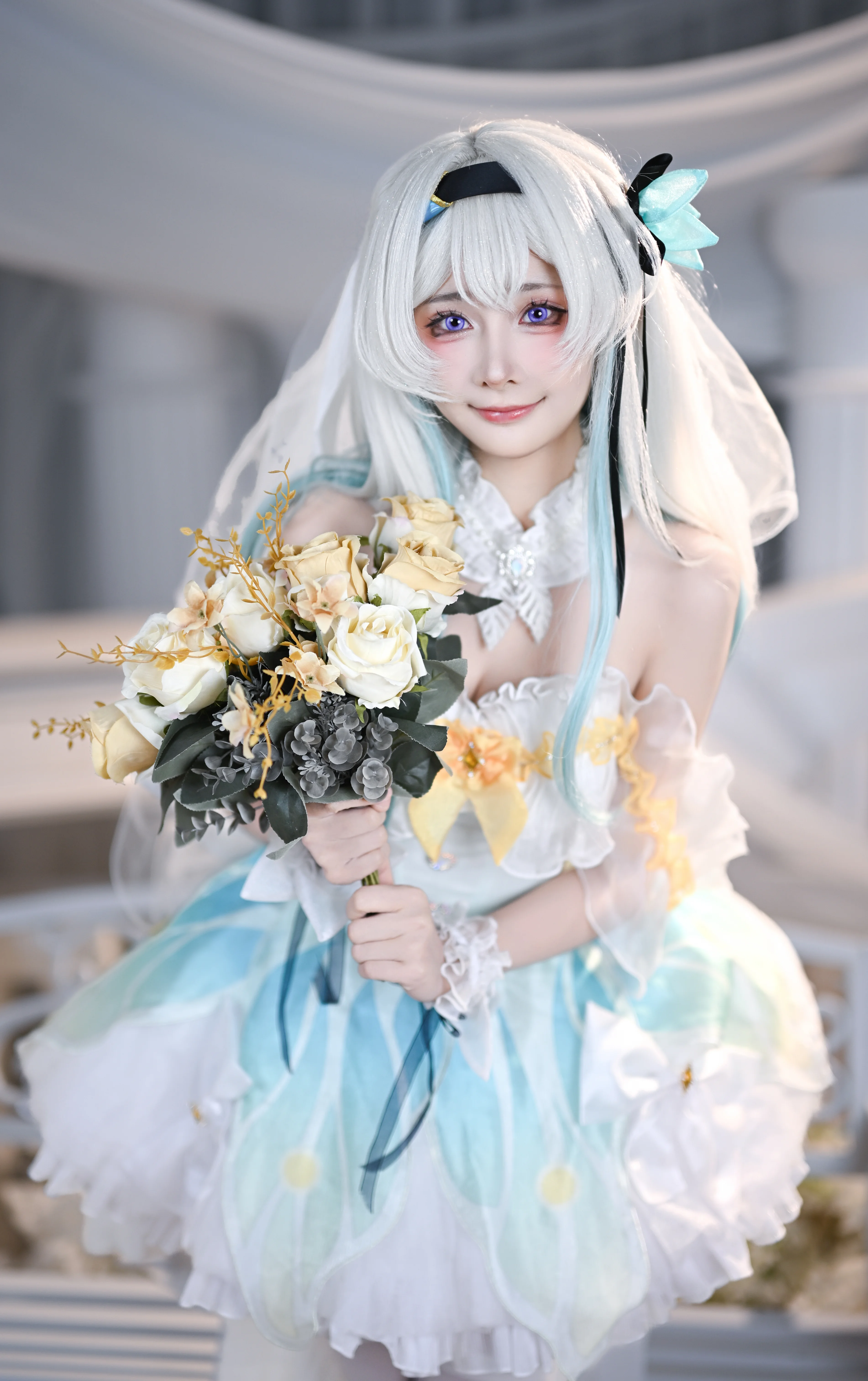 【流螢cos】崩壞星穹鐵道，純白花嫁定格旅途終點的溫柔 - 第 2 張