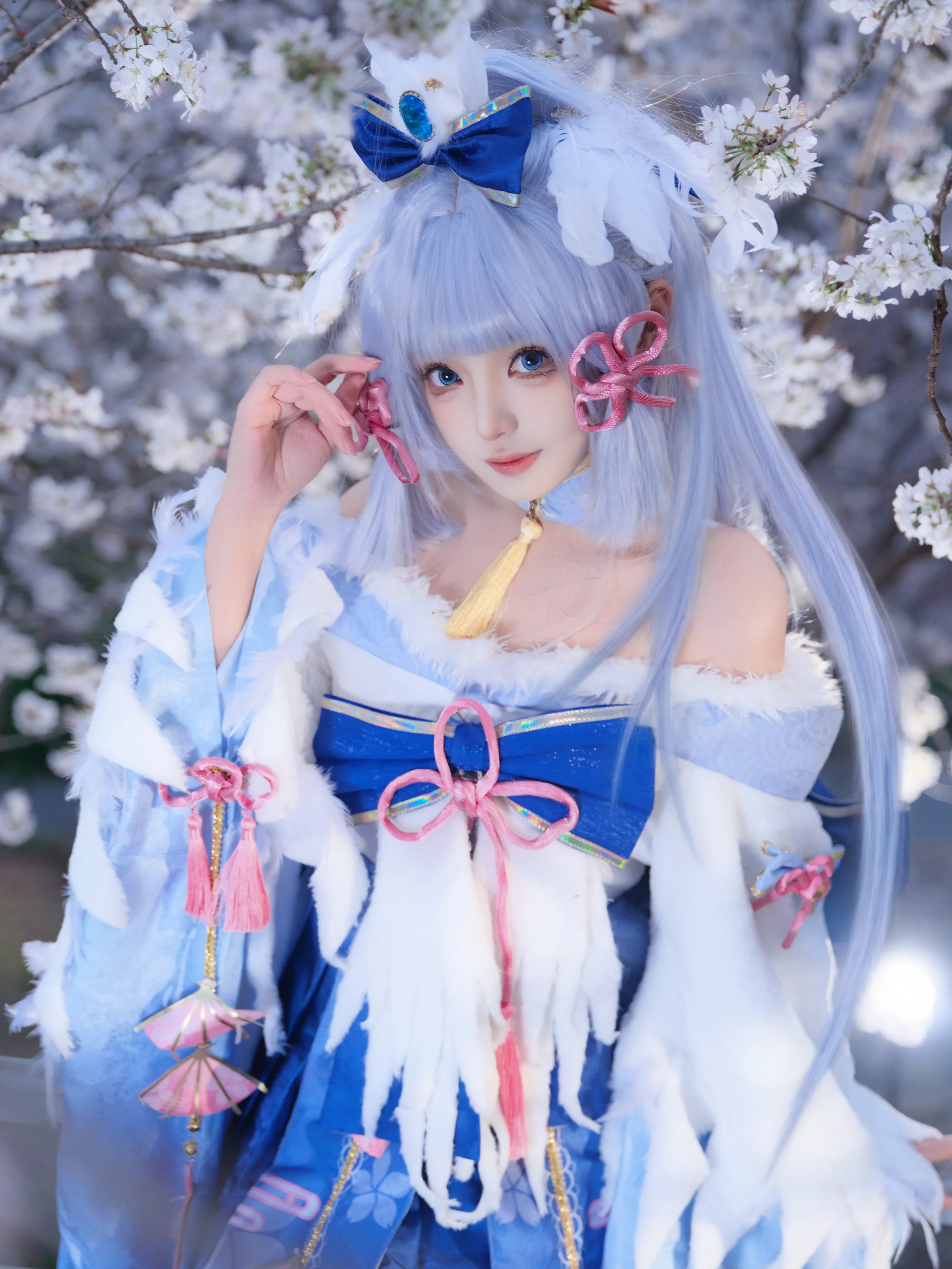 【神里绫华cos】樱花树下的白鹭公主 - 第 2 张