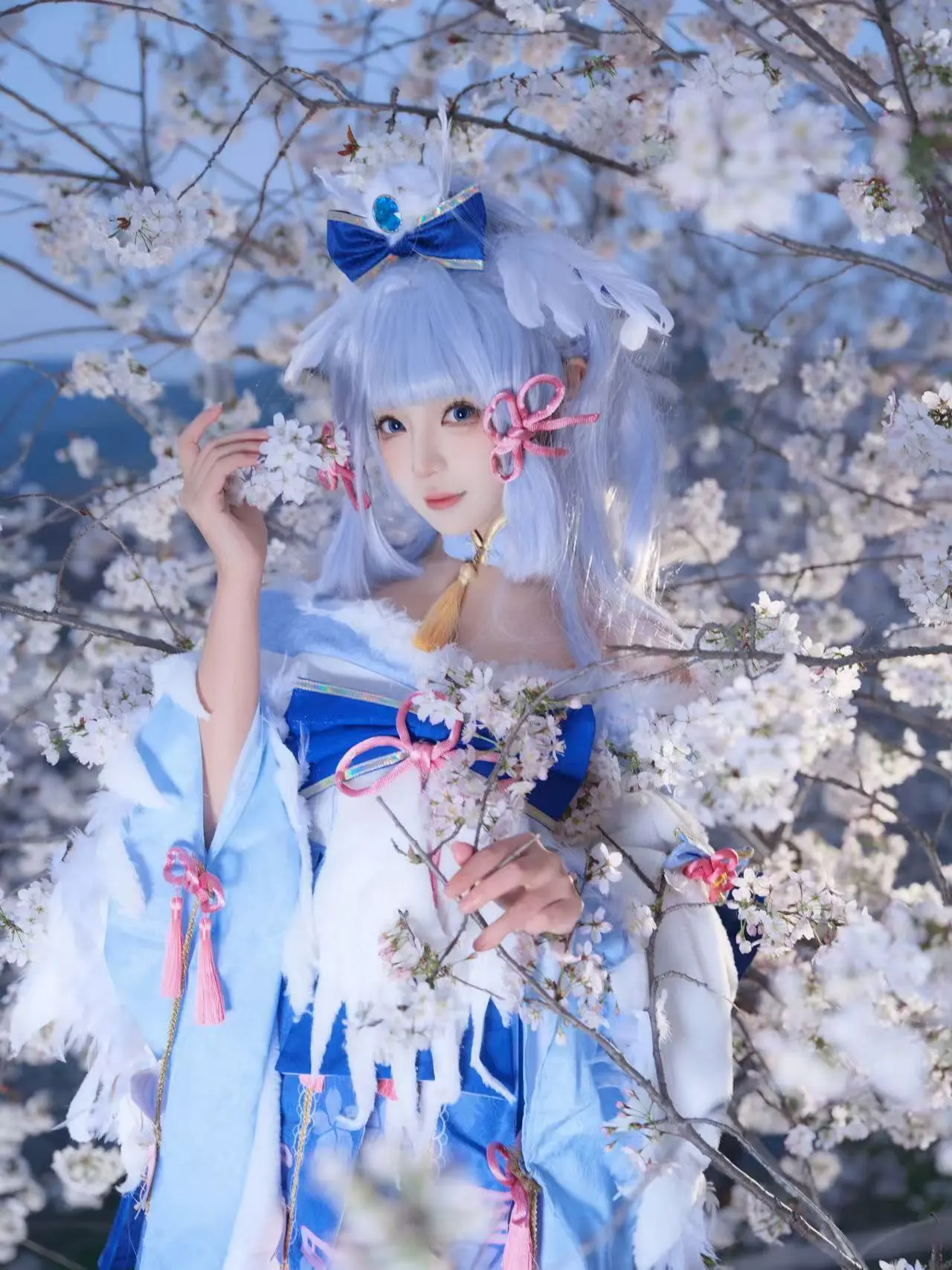 【神里绫华cos】樱花树下的白鹭公主 - 第 4 张